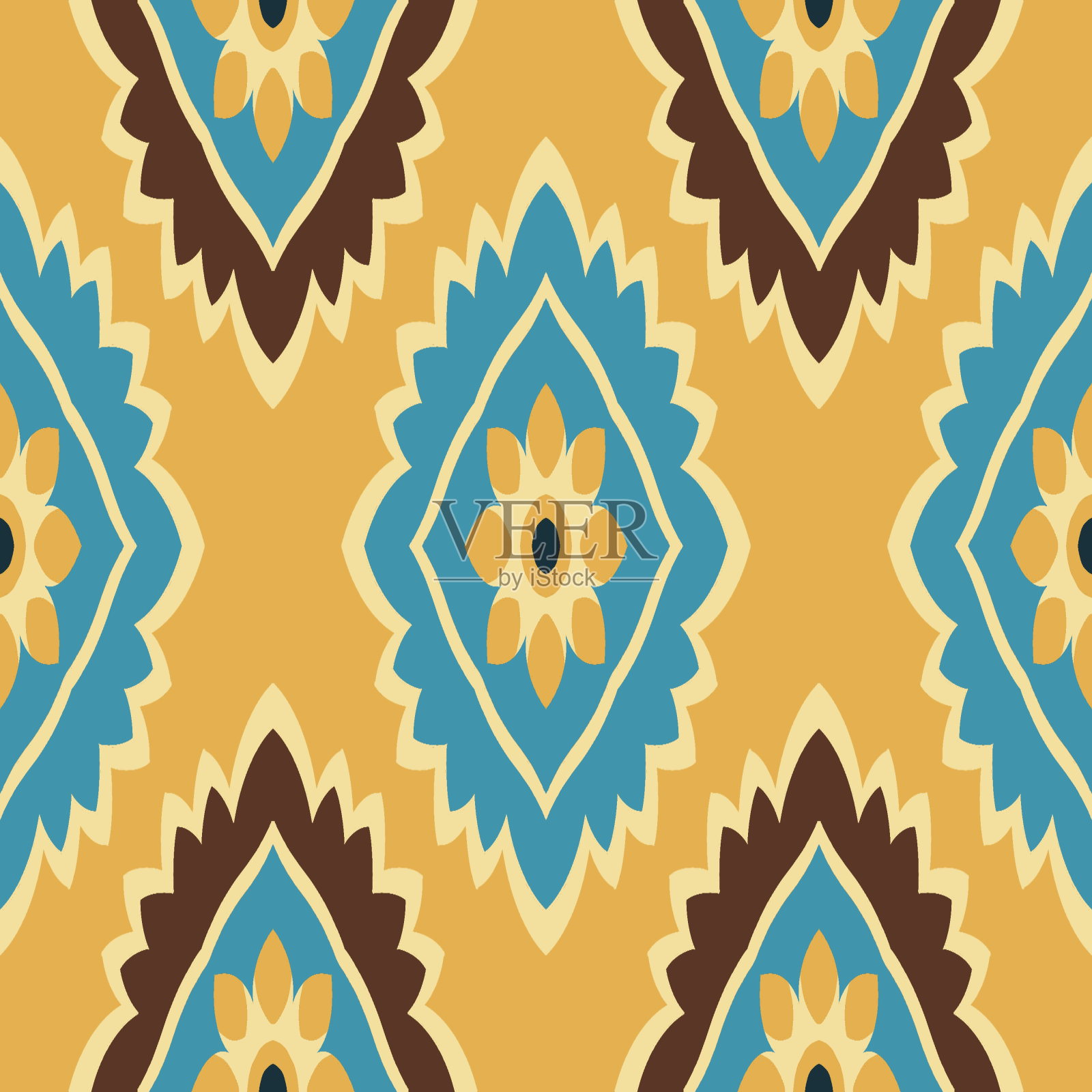 民族无缝模式插画图片素材