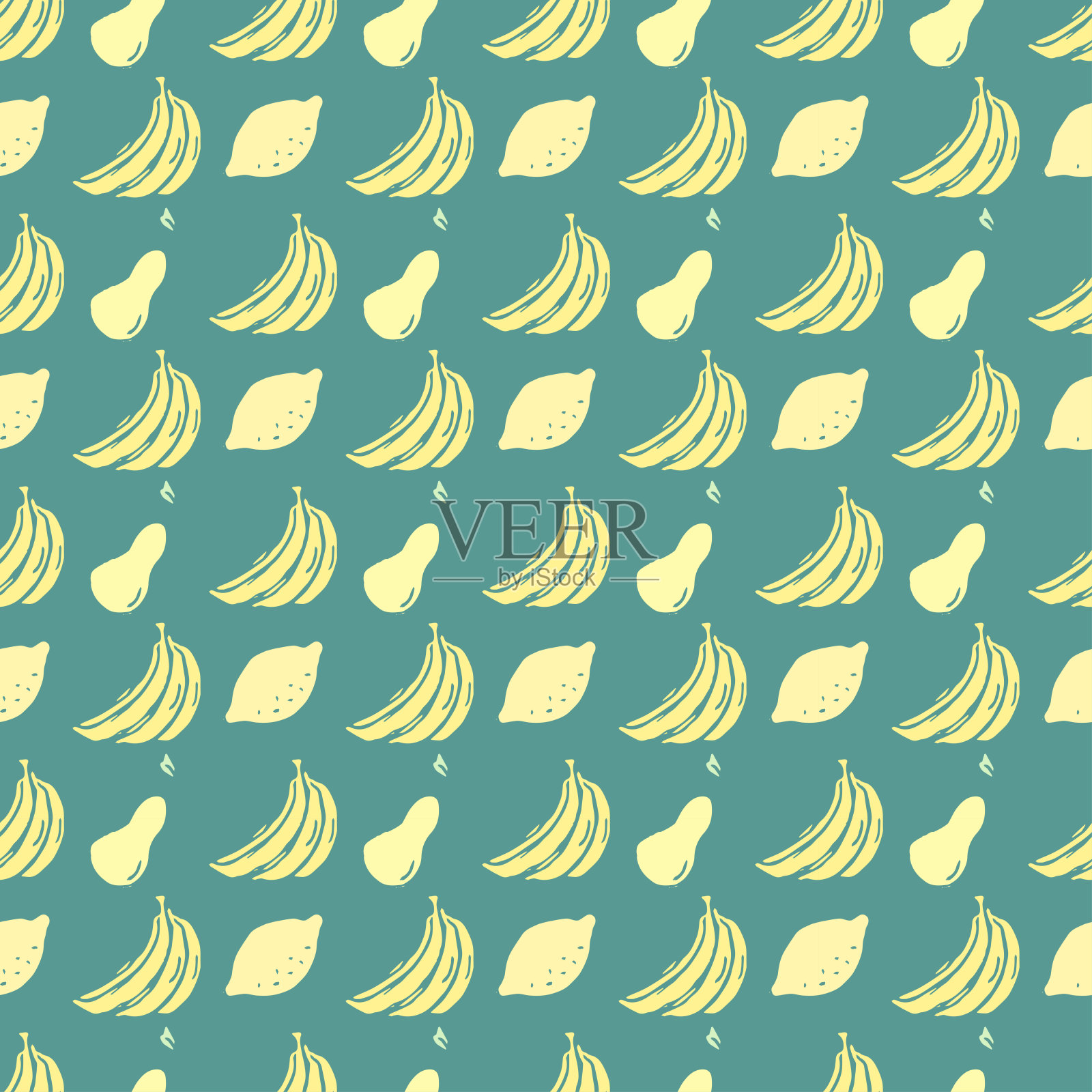 无缝的食物模式。食品的背景。用食物图标涂鸦矢量插图插画图片素材