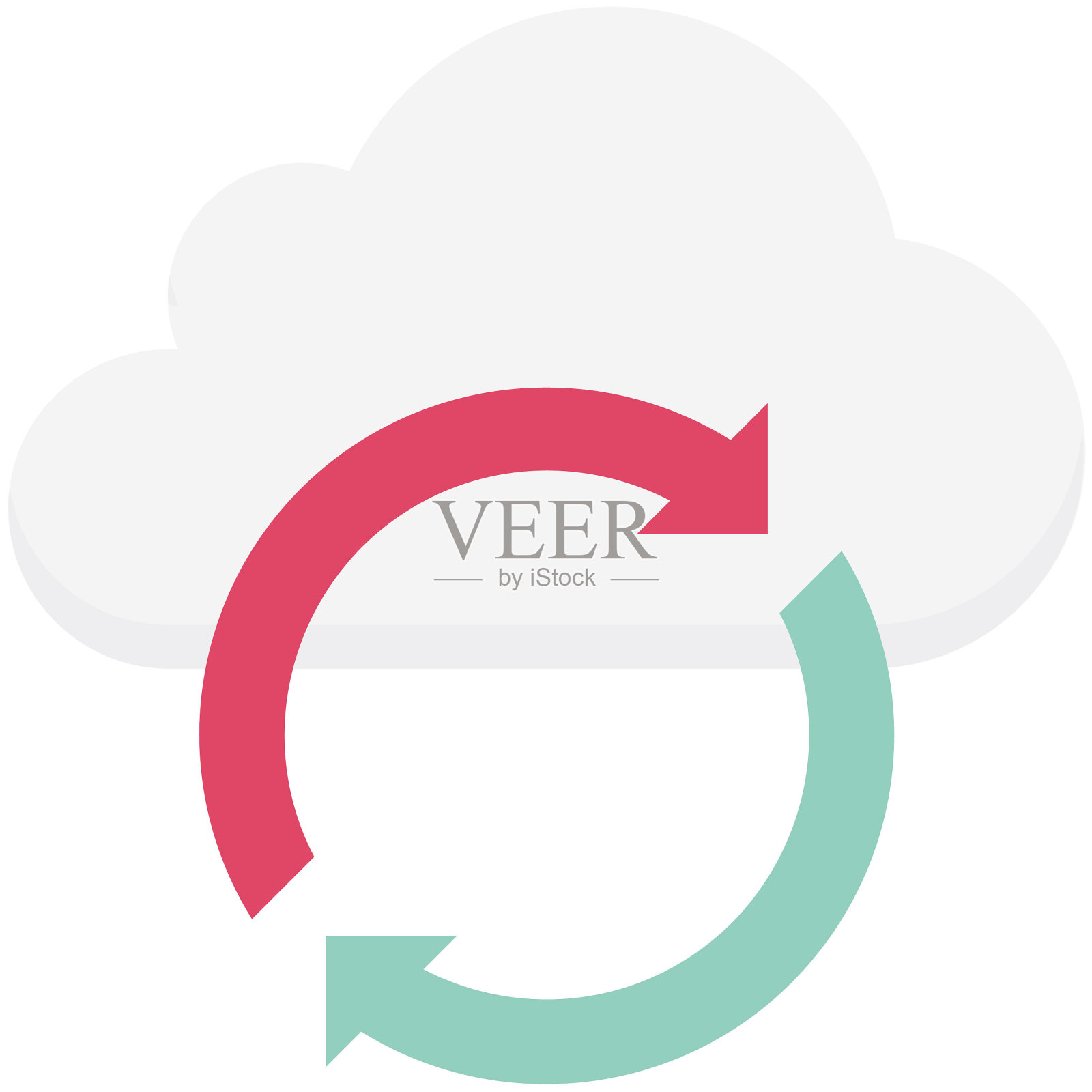 云同步矢量图标插画图片素材