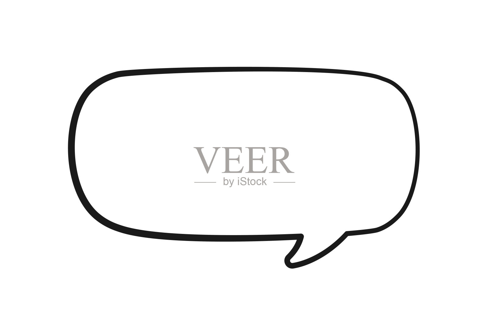 空语音气泡文本框。喜剧演讲泡泡涂鸦大纲。矢量插图。插画图片素材