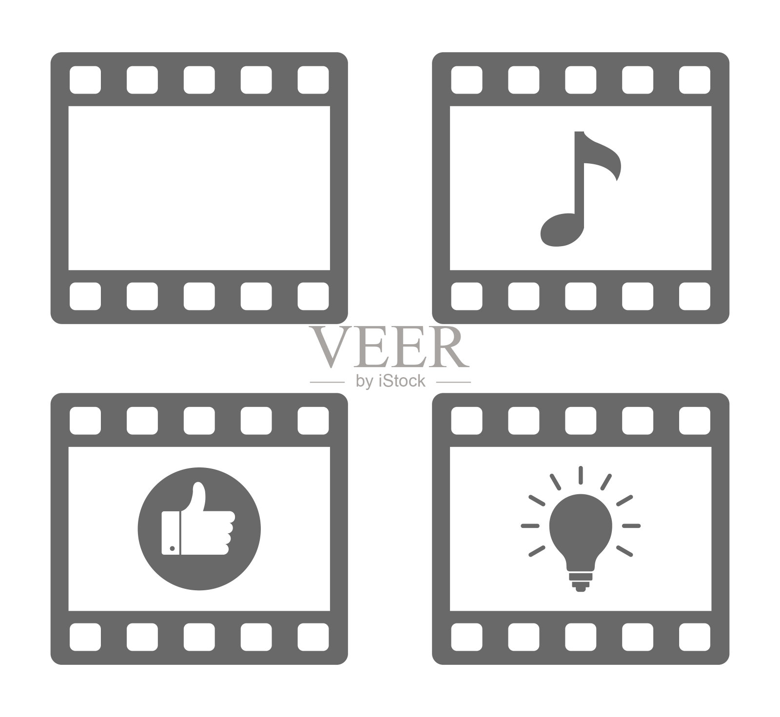 胶片条框插画图片素材