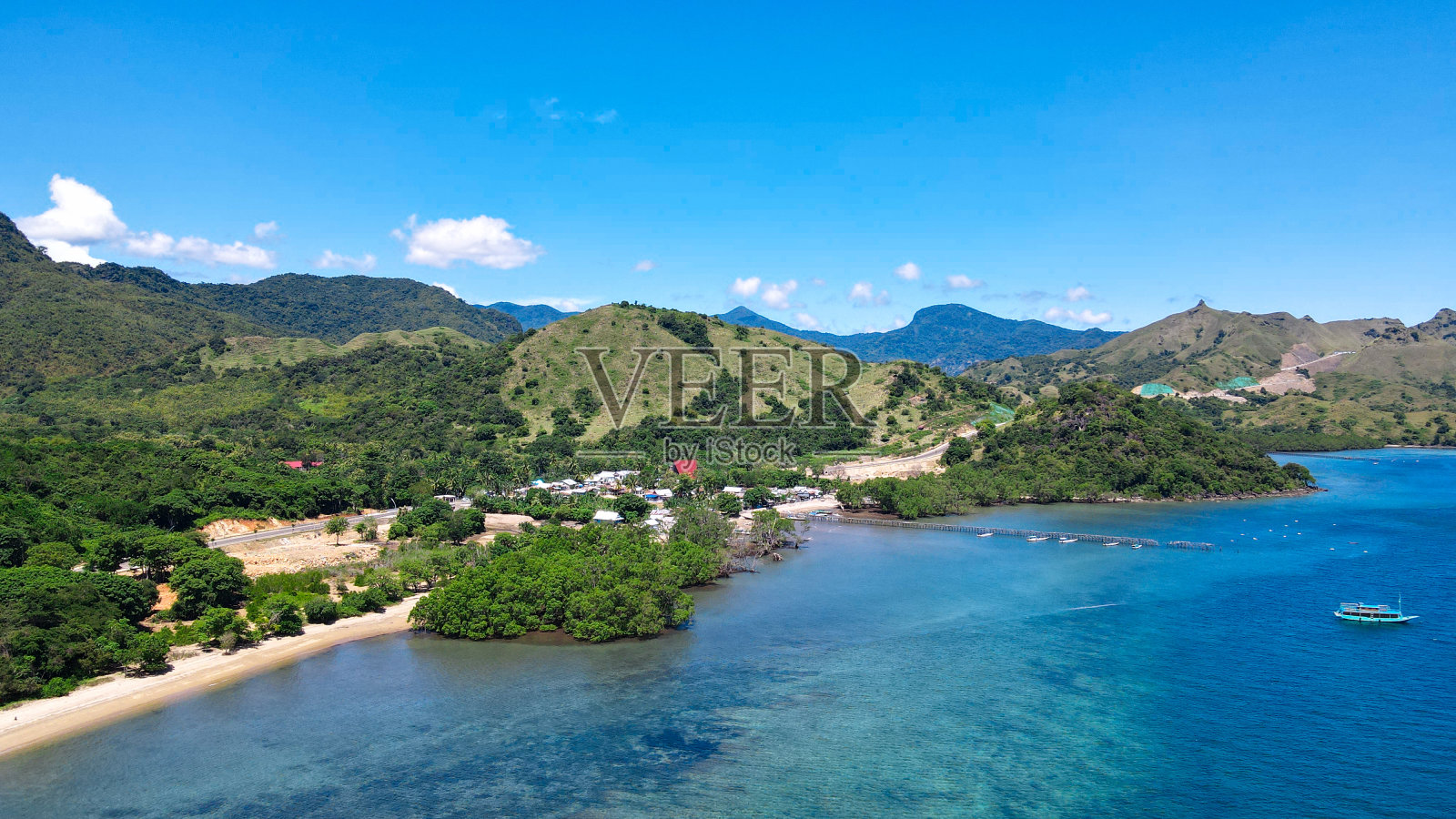 格罗森·拉丹·巴罗-印度尼西亚无人机视图照片摄影图片