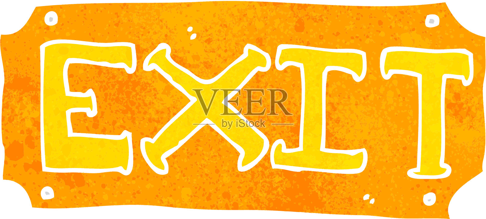 卡通出口标志插画图片素材