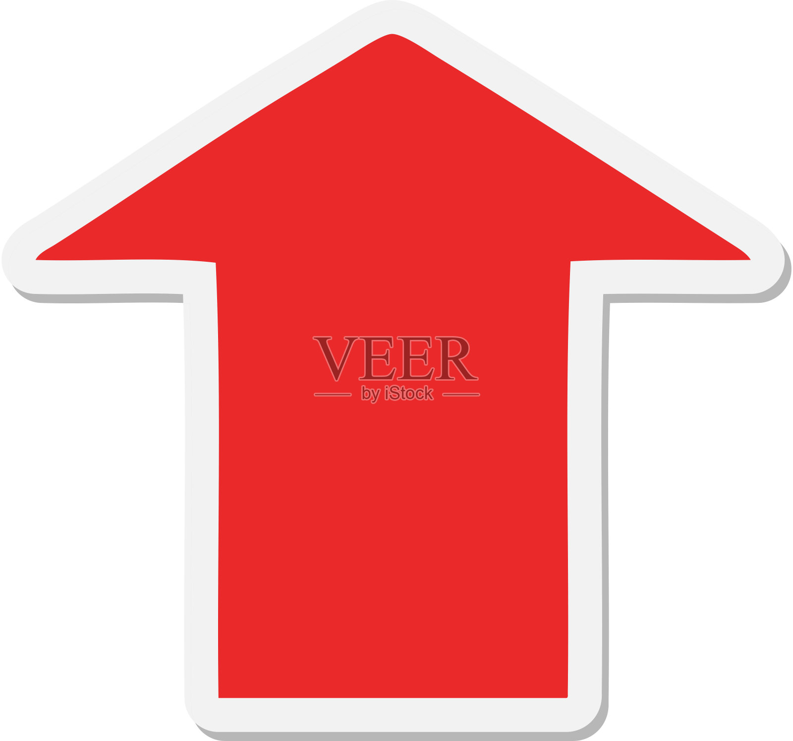 指向箭头卡通贴纸插画图片素材