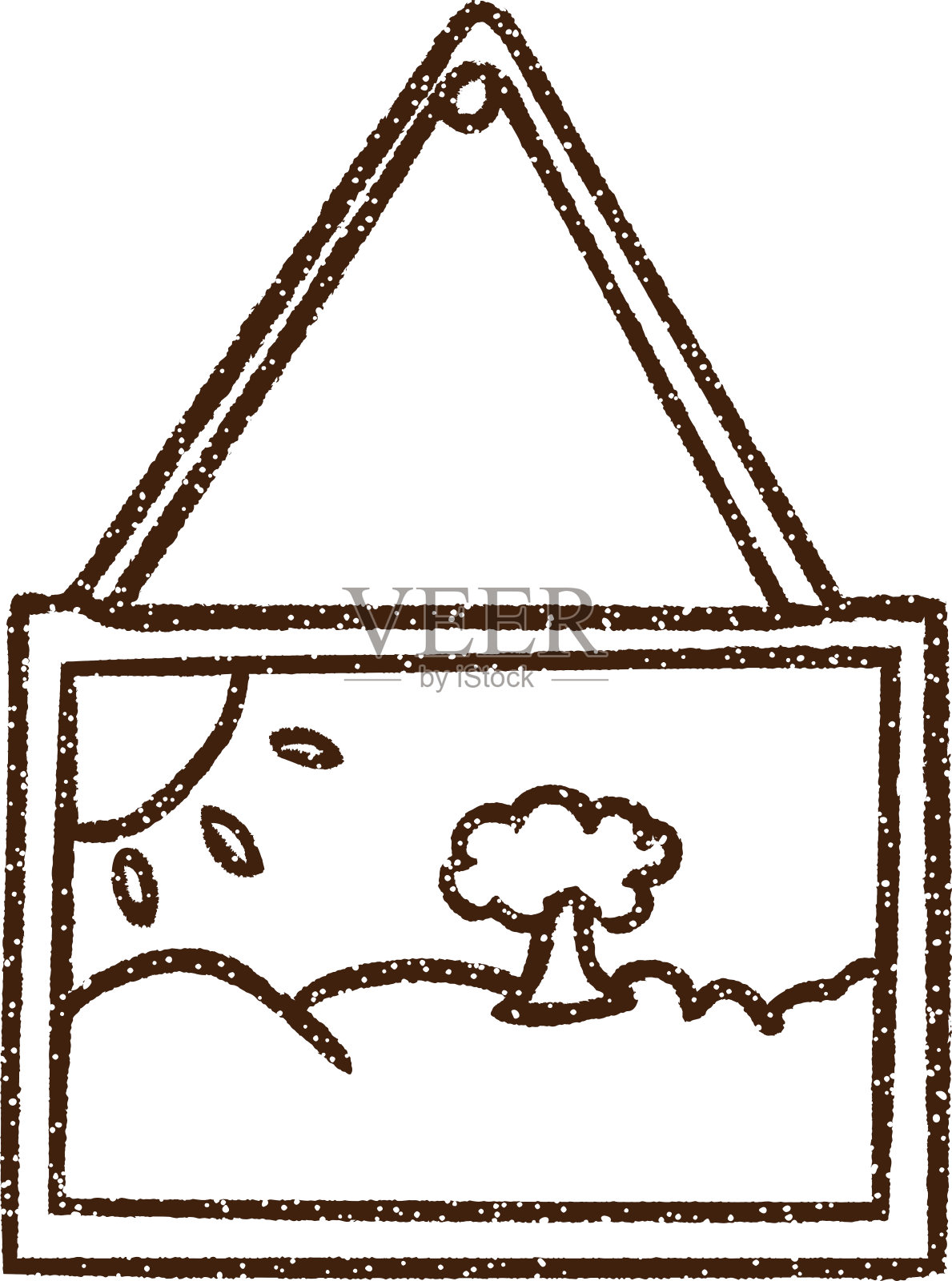 炭笔绘画插画图片素材