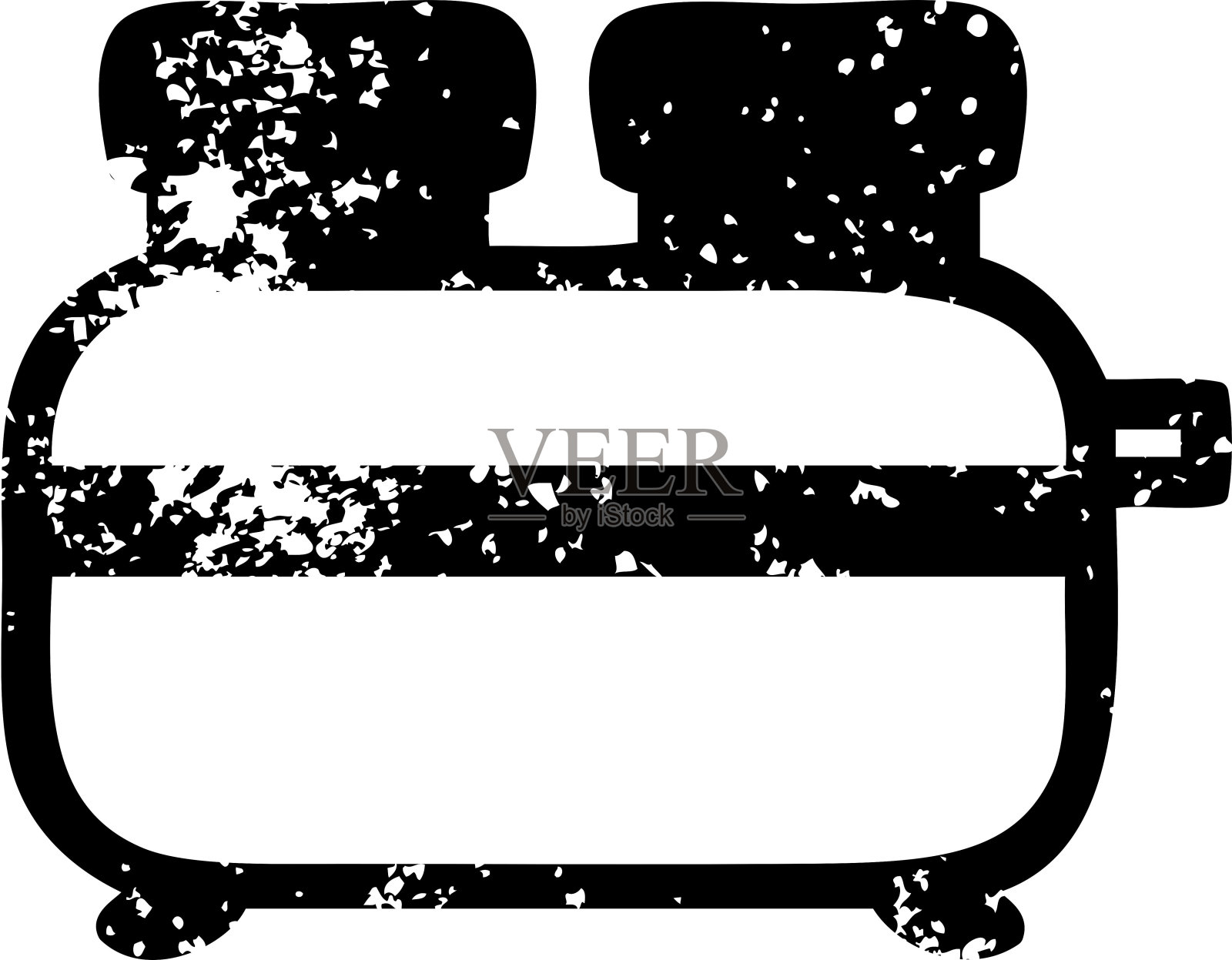 烧焦的烤面包心疼的图标符号插画图片素材