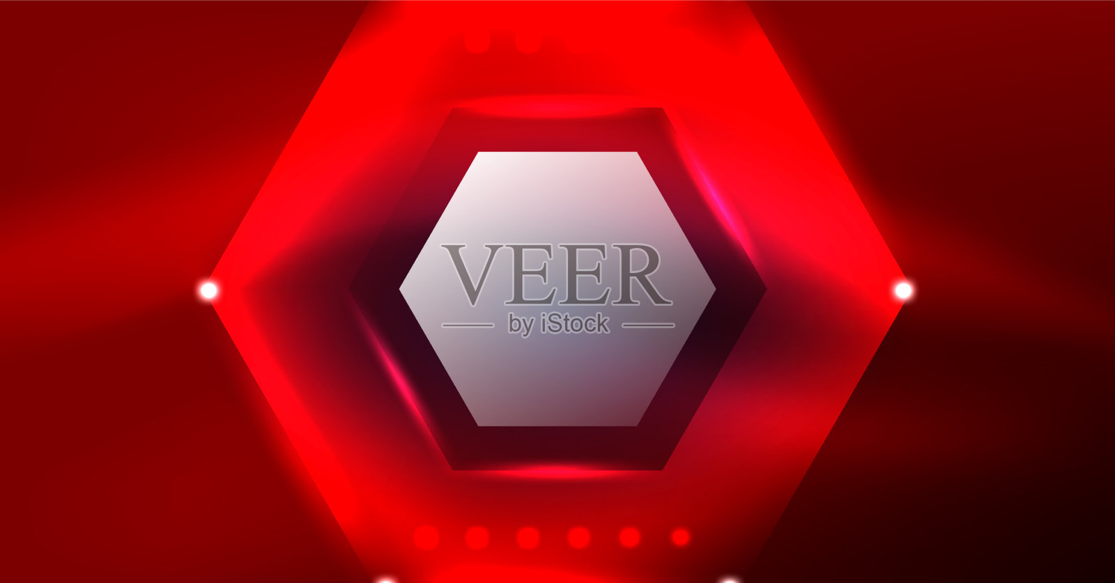 抽象背景霓虹灯六边形插画图片素材