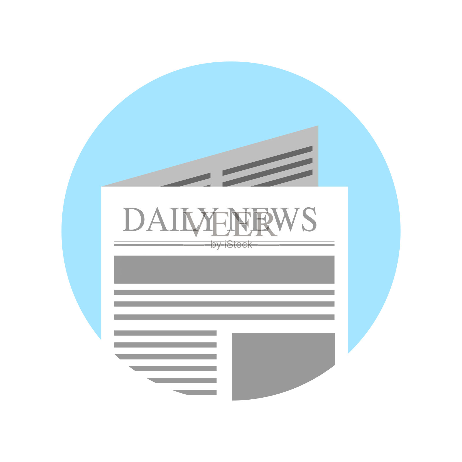 矢量插图的黑色和白色的报纸插画图片素材