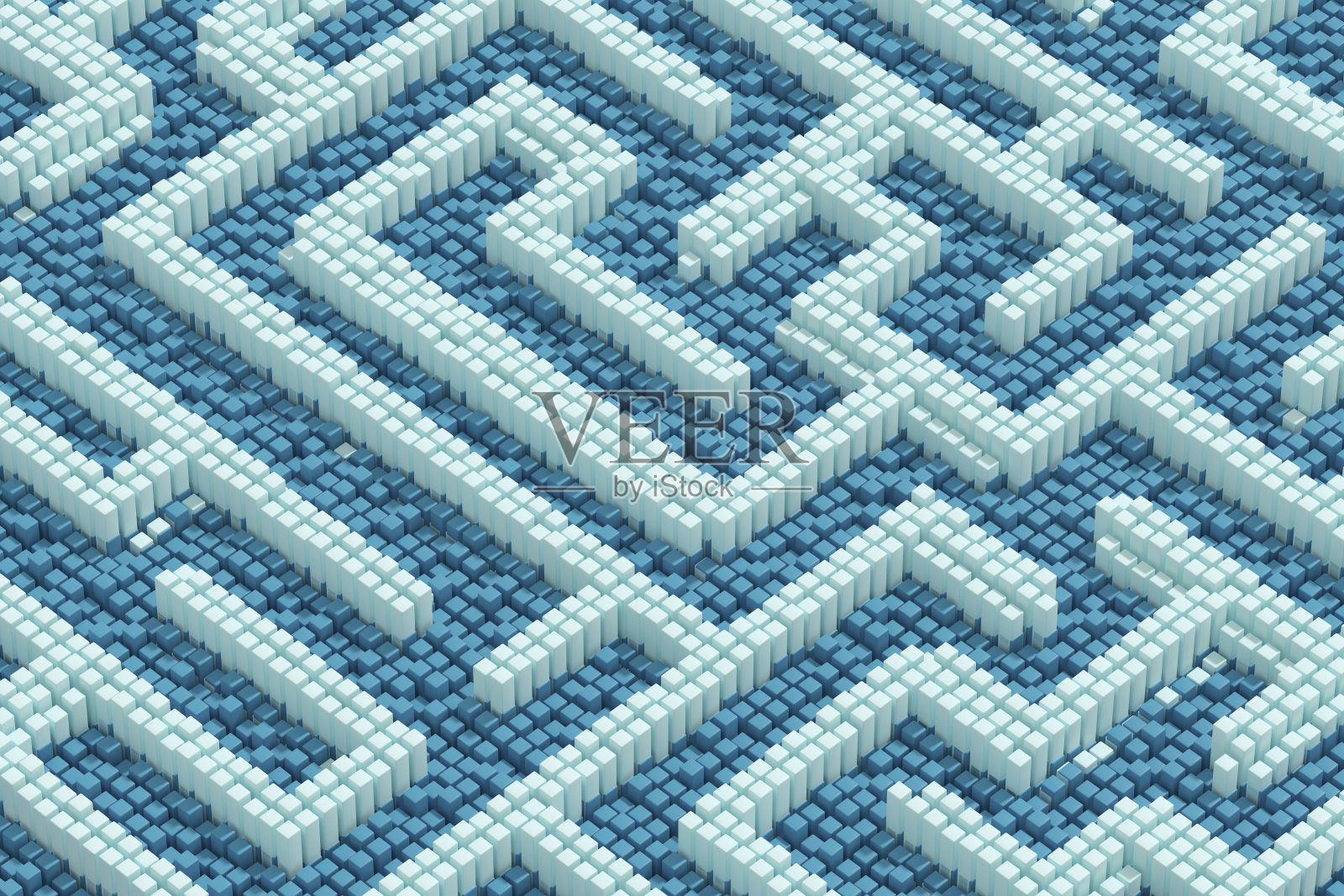 迷宫与立方体形状的背景照片摄影图片