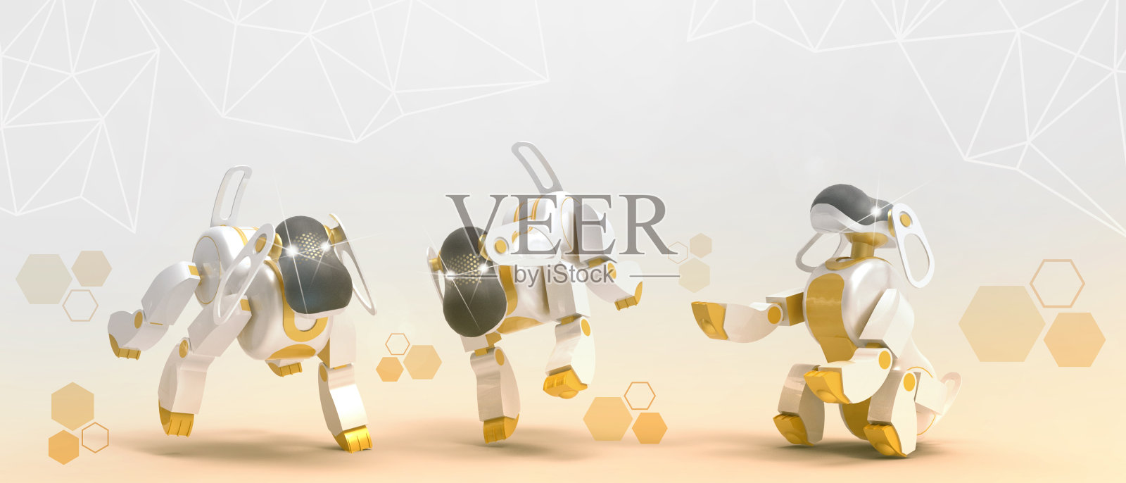 虚拟世界机器人技术和数字宠物技术,以及与互联网连接的防病毒数据丢失系统的开发。灵感,复制空间,横幅,软件-3d渲染照片摄影图片