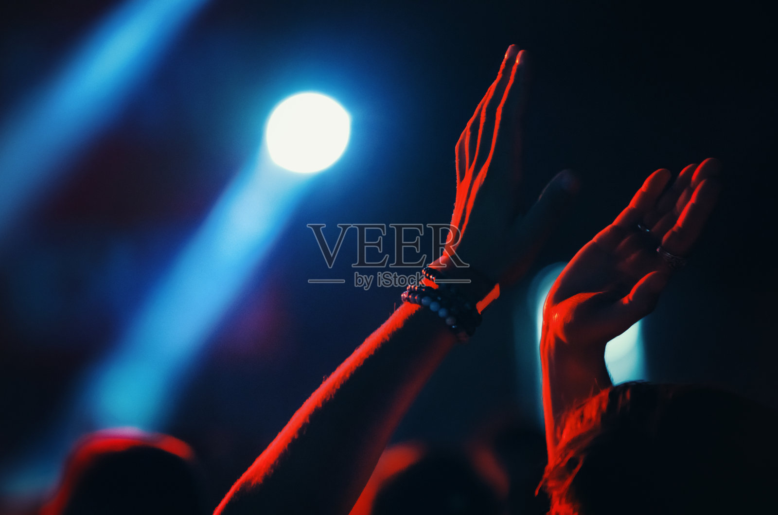 一大群人参加音乐会。照片摄影图片