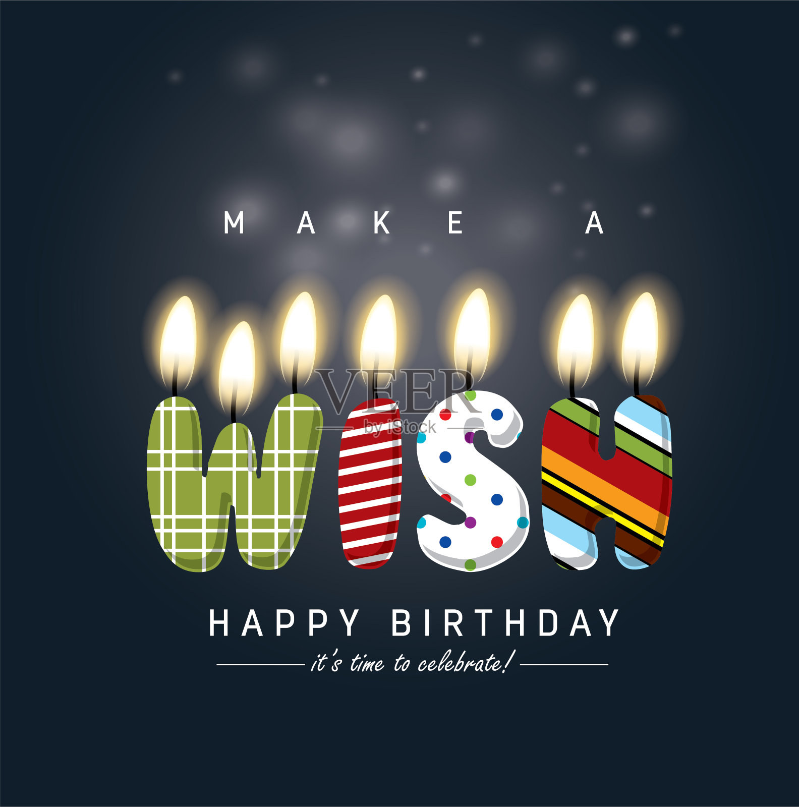 生日快乐贺卡插画图片素材