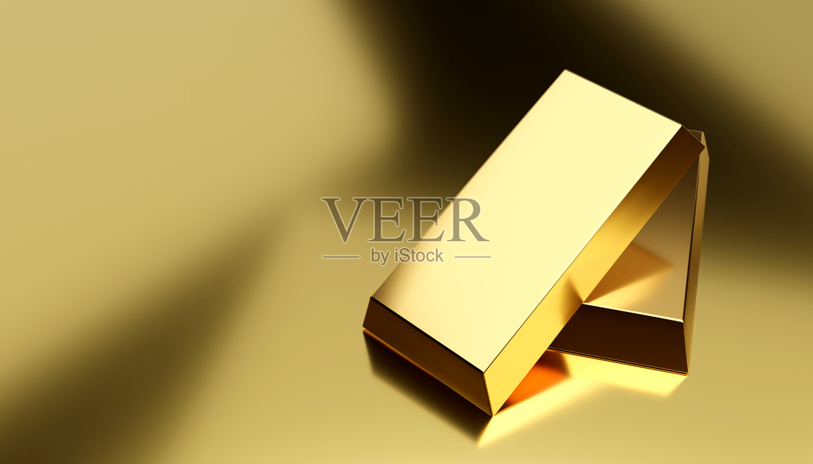 金融概念堆栈精金条,黄金砖块锭或金条的背景。三维演示照片摄影图片