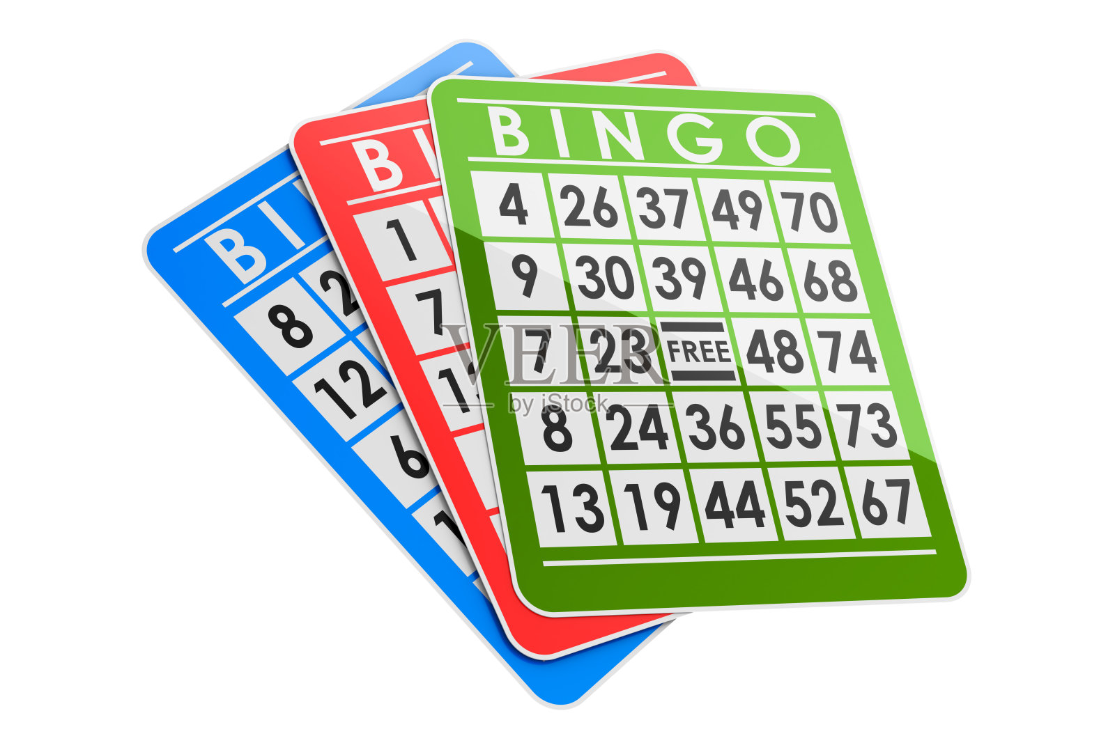 宾果牌,3D渲染照片摄影图片