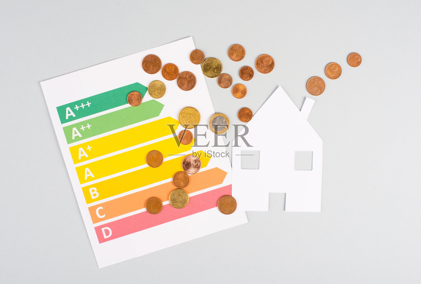 住宅用电图文,可再生可持续能源,太阳能发电,绿色二氧化碳足迹,低碳排放,生态友好的生活方式照片摄影图片