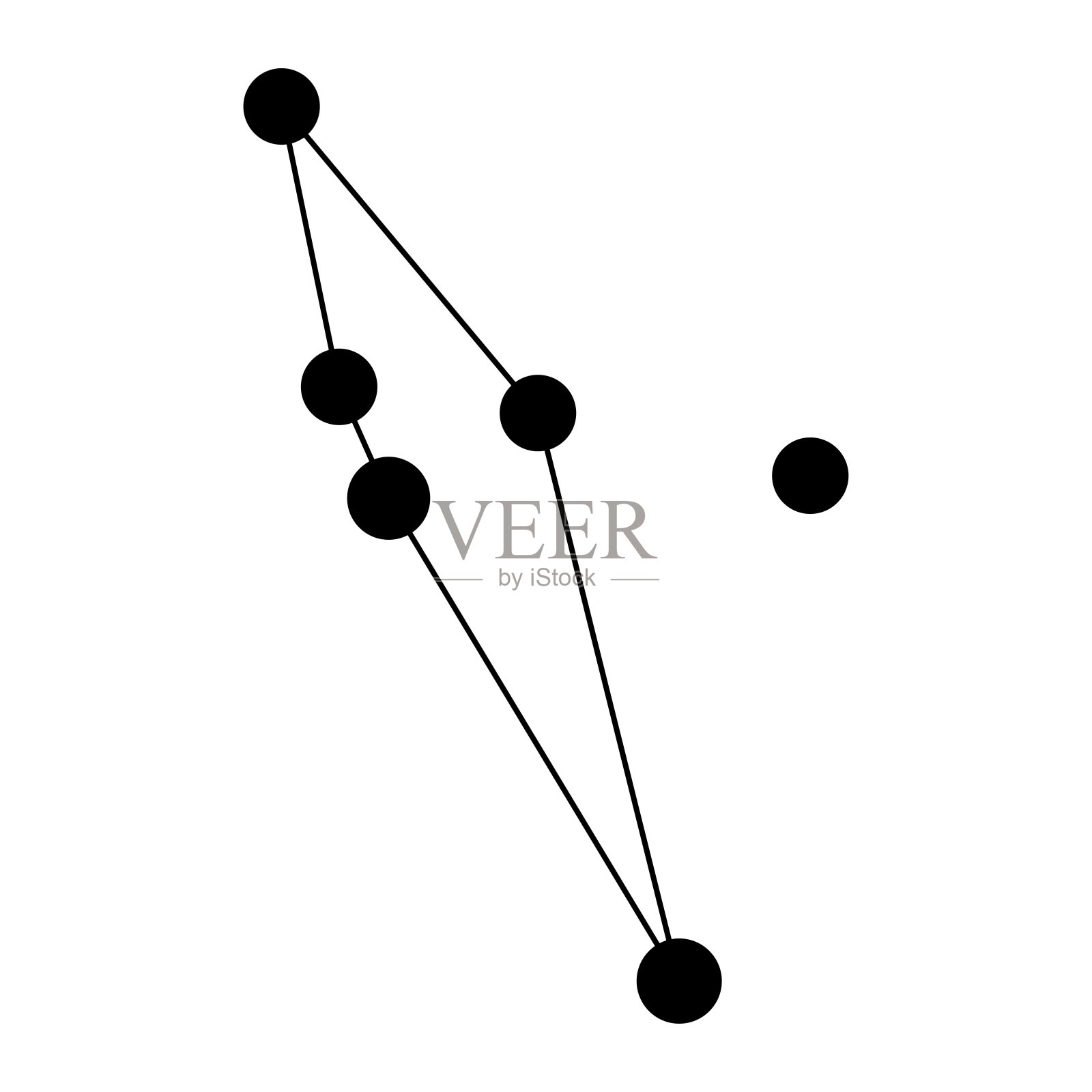 骷髅星座图。矢量插图。插画图片素材