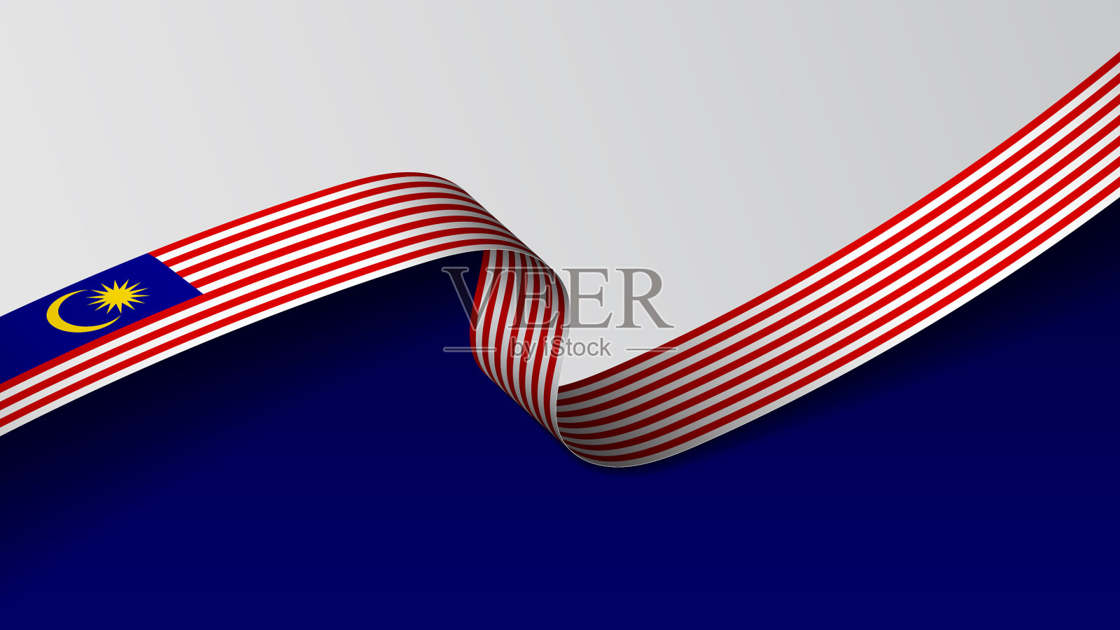 马来西亚彩旗背景插画图片素材