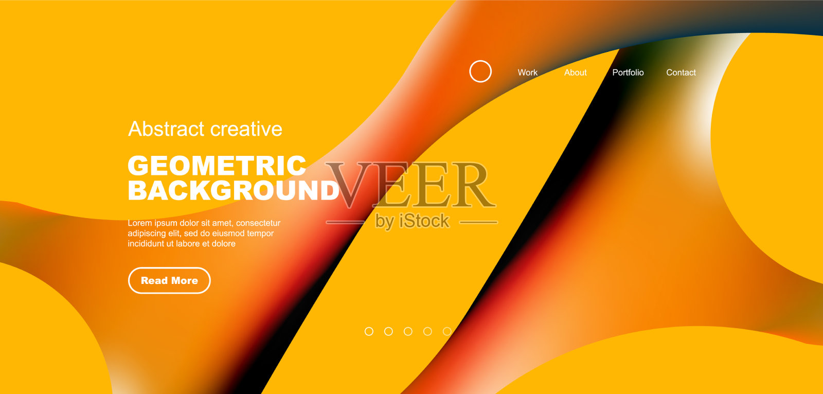 液体的颜色与流动的圆形抽象插画图片素材