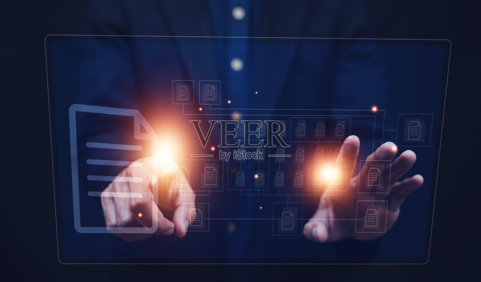 文档管理概念,文档管理数据系统商务互联网技术概念。照片摄影图片