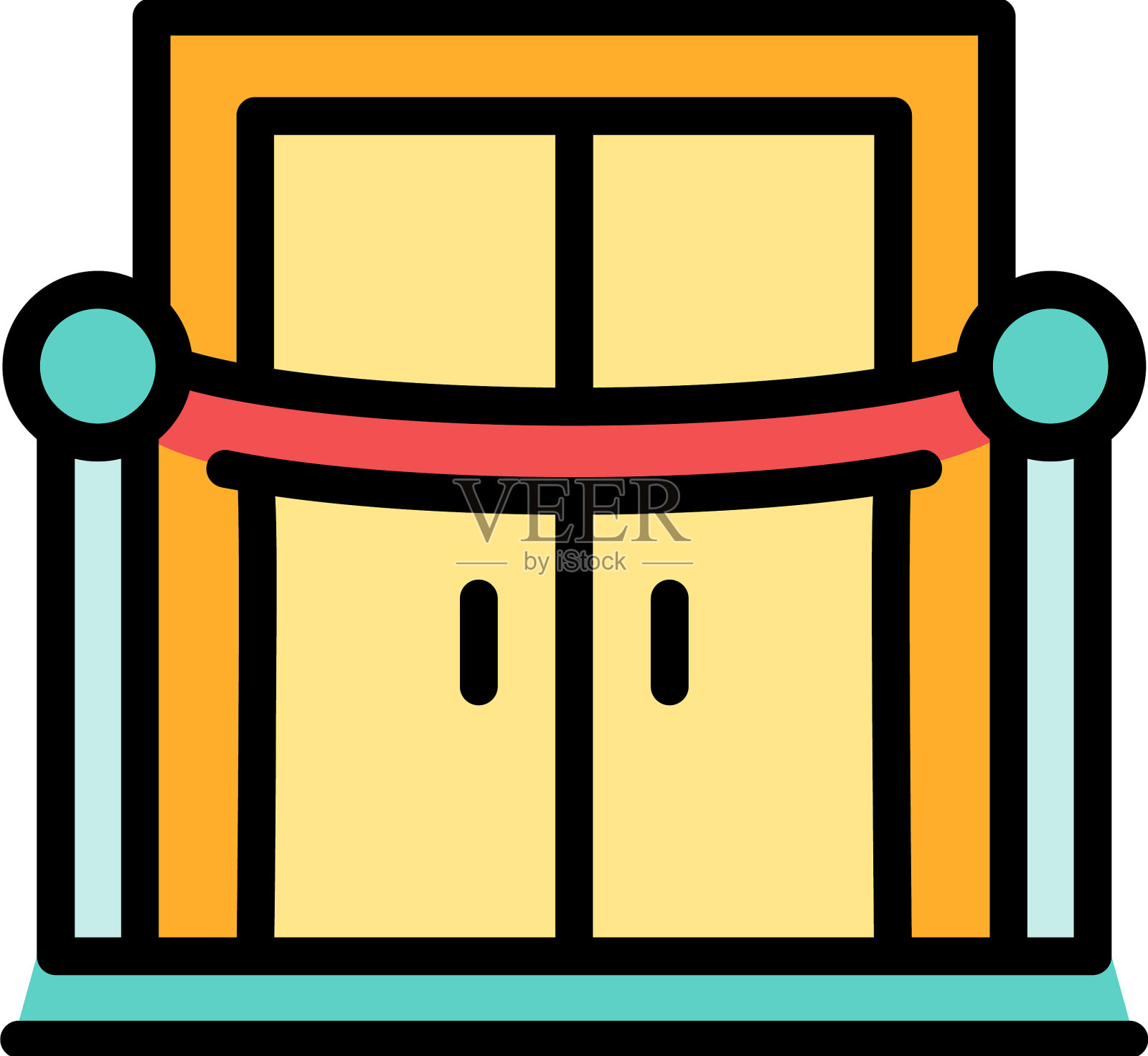 入门俱乐部图标平插画图片素材