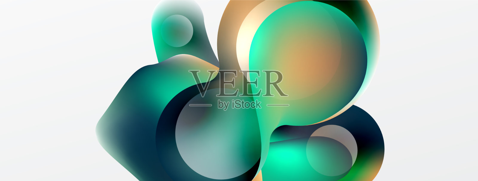 流体抽象背景圆形和圆形插画图片素材