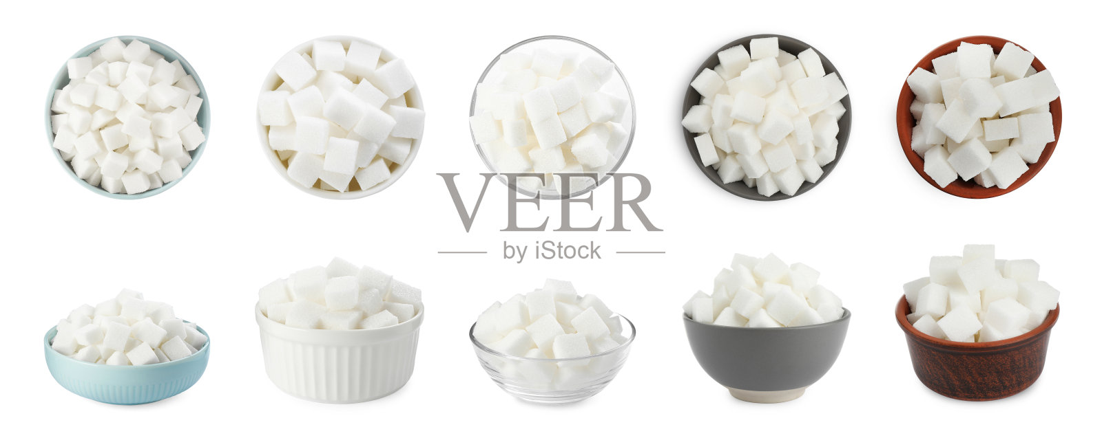 在白色的背景上放上方糖。旗帜设计照片摄影图片