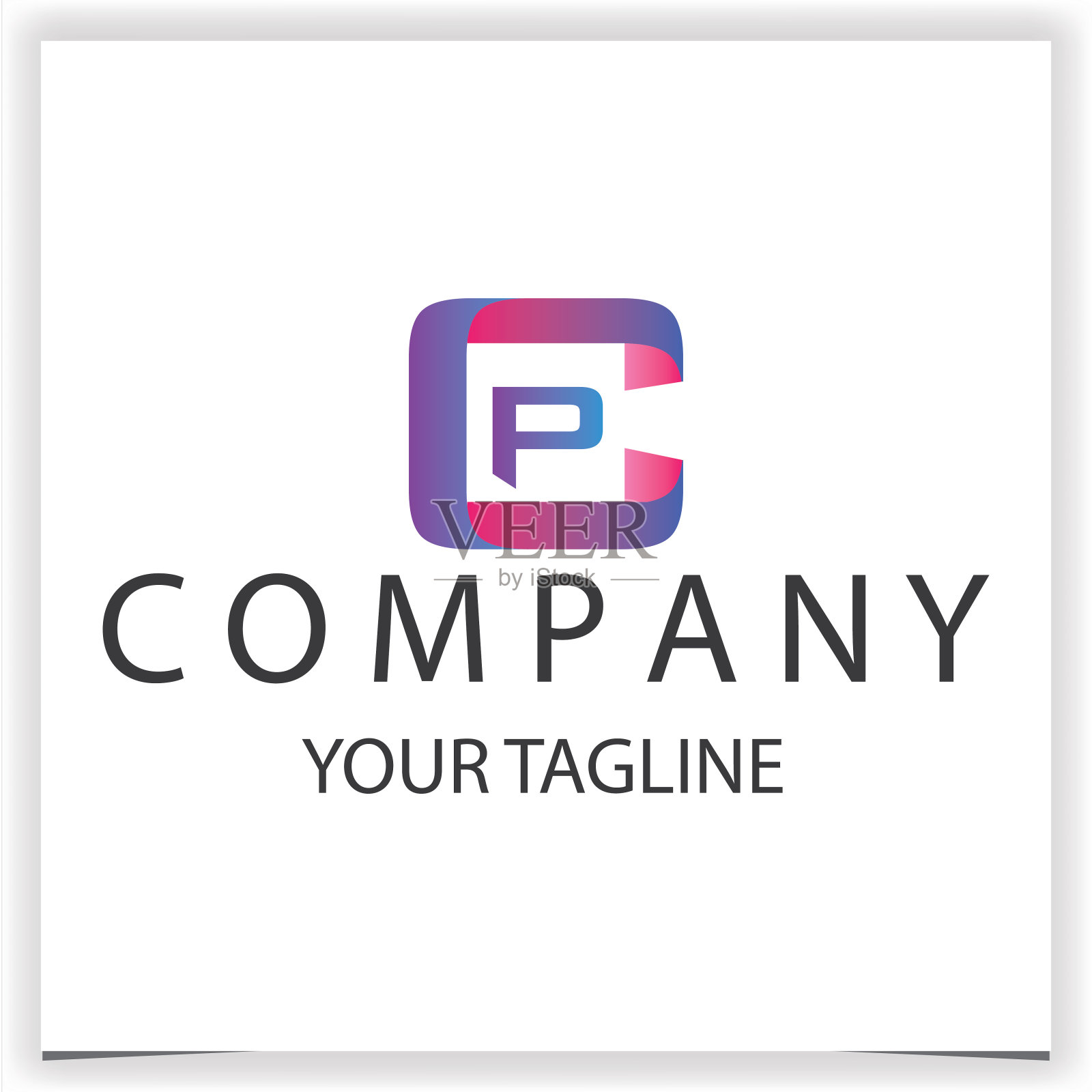 矢量优质首字母cp pc字母组合渐变现代标志高级优雅模板矢量eps 10插画图片素材