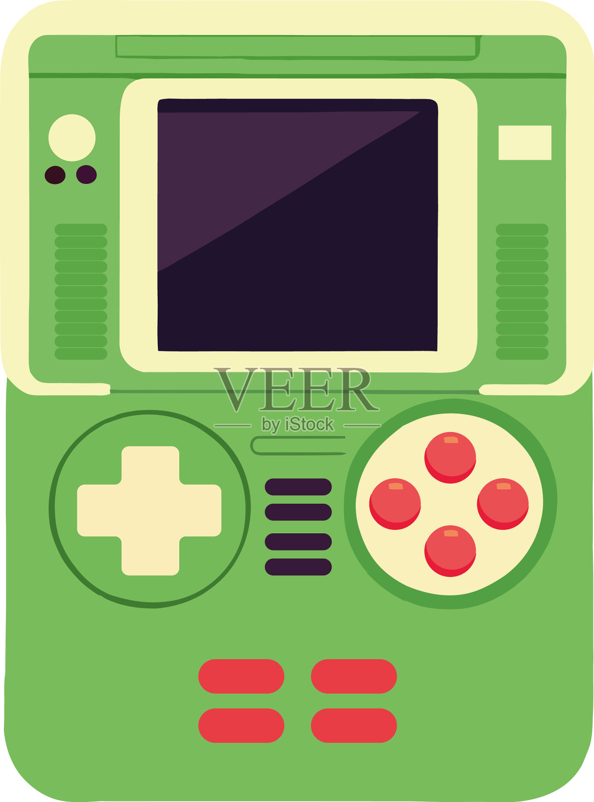 绿色电子游戏玩具插画图片素材