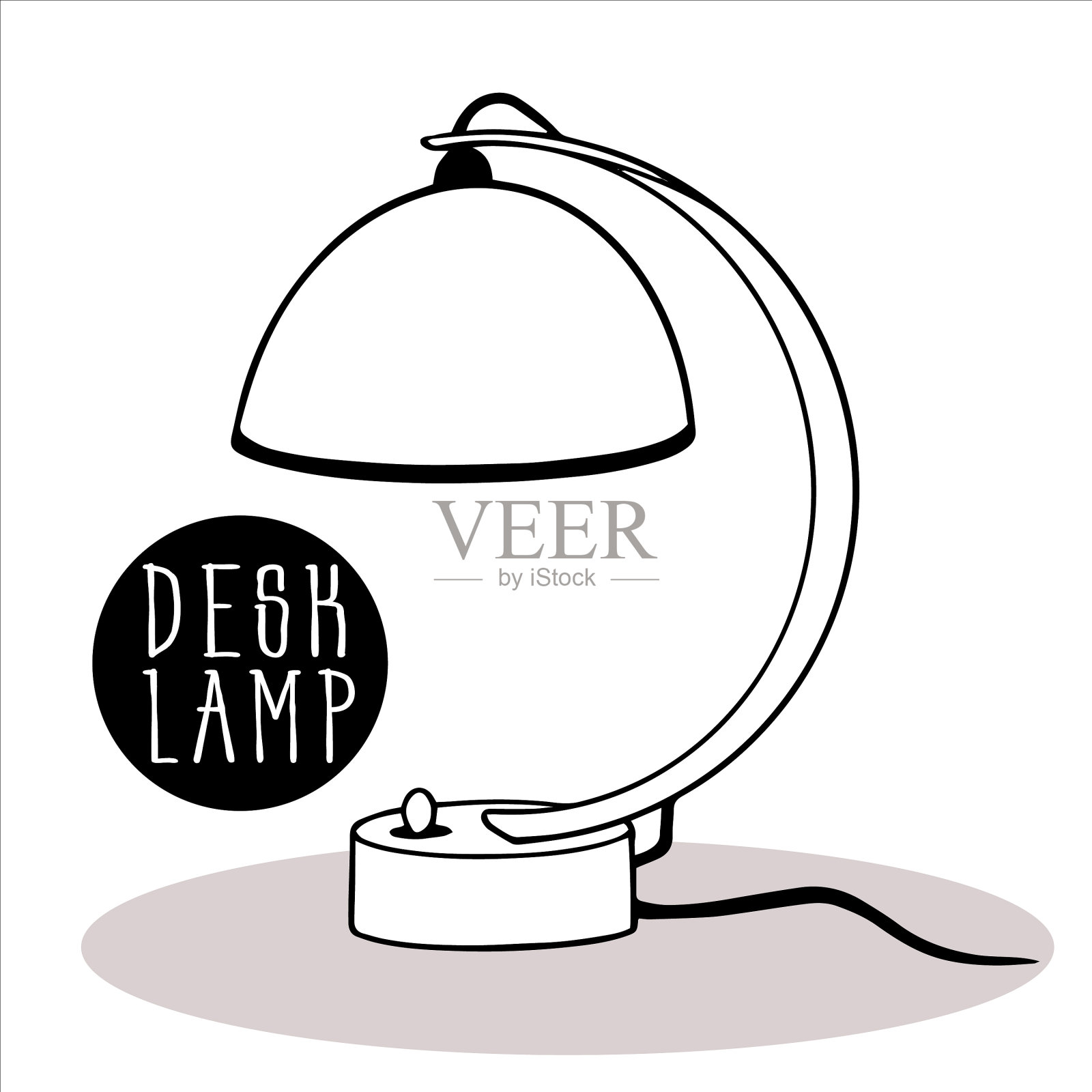 灯台上电器设备的聚光灯插画图片素材