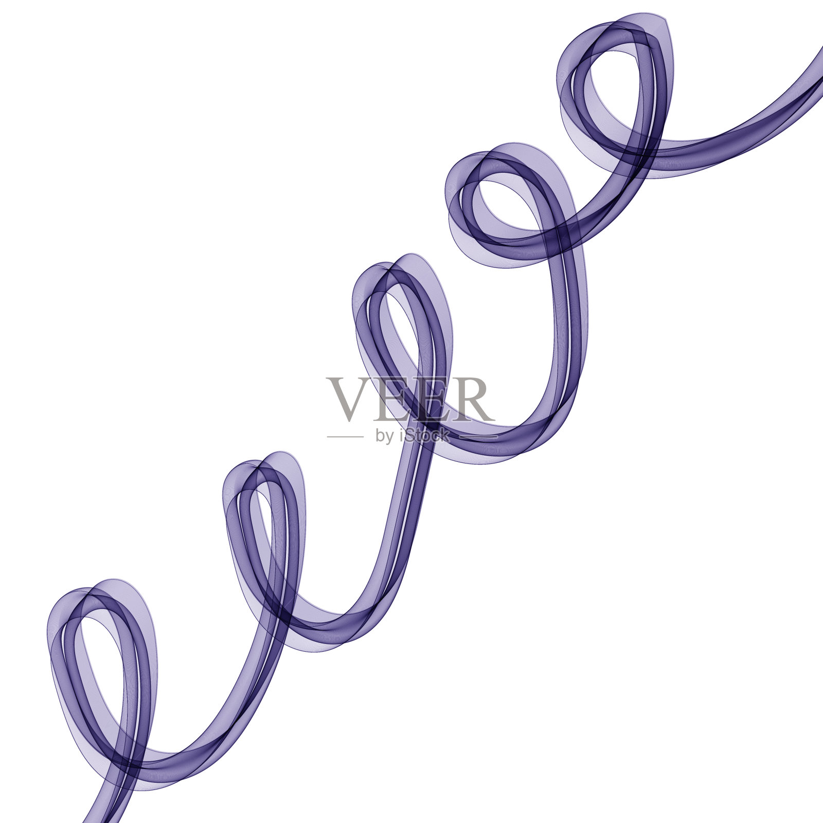 抽象的蓝色波浪。向量模板。装饰元素。每股收益10插画图片素材