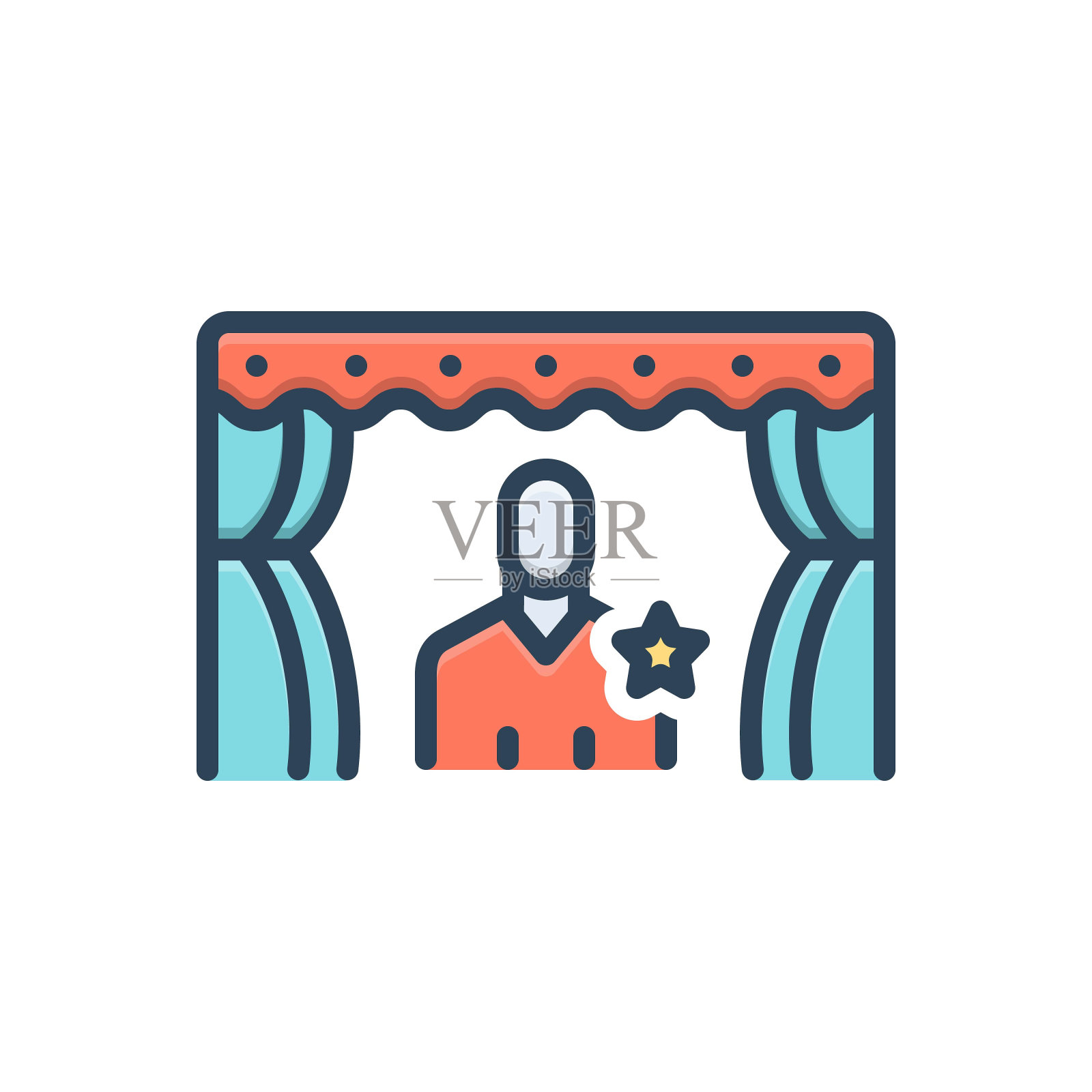 主演的阶段插画图片素材