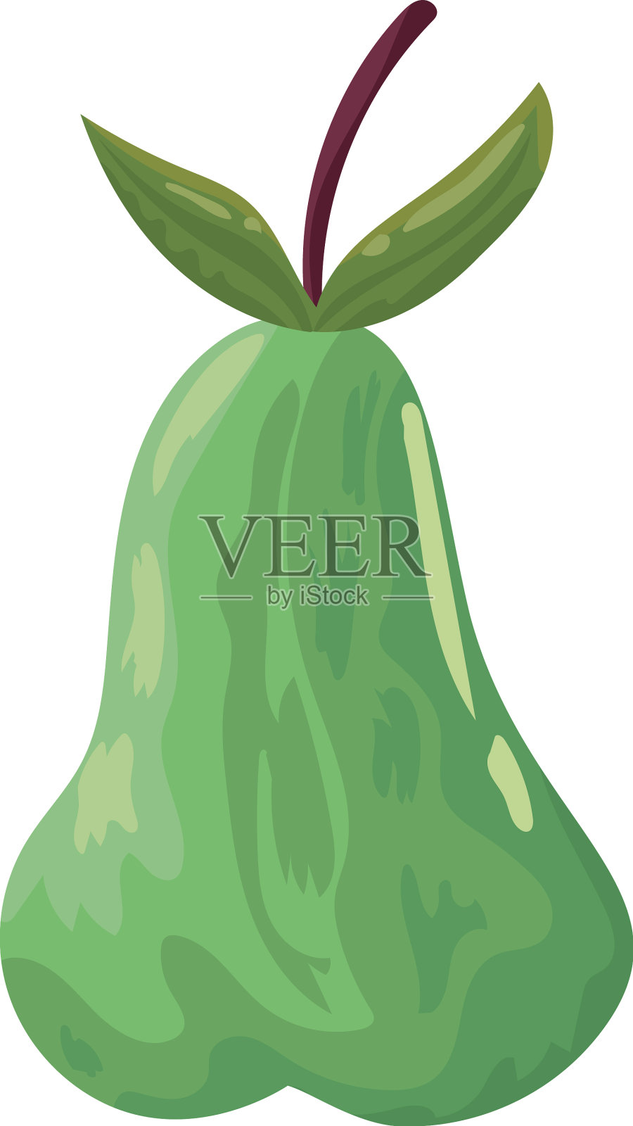 梨新鲜水果健康插画图片素材