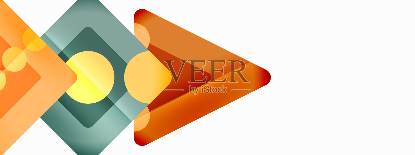 三角形和圆形的抽象背景插画图片素材