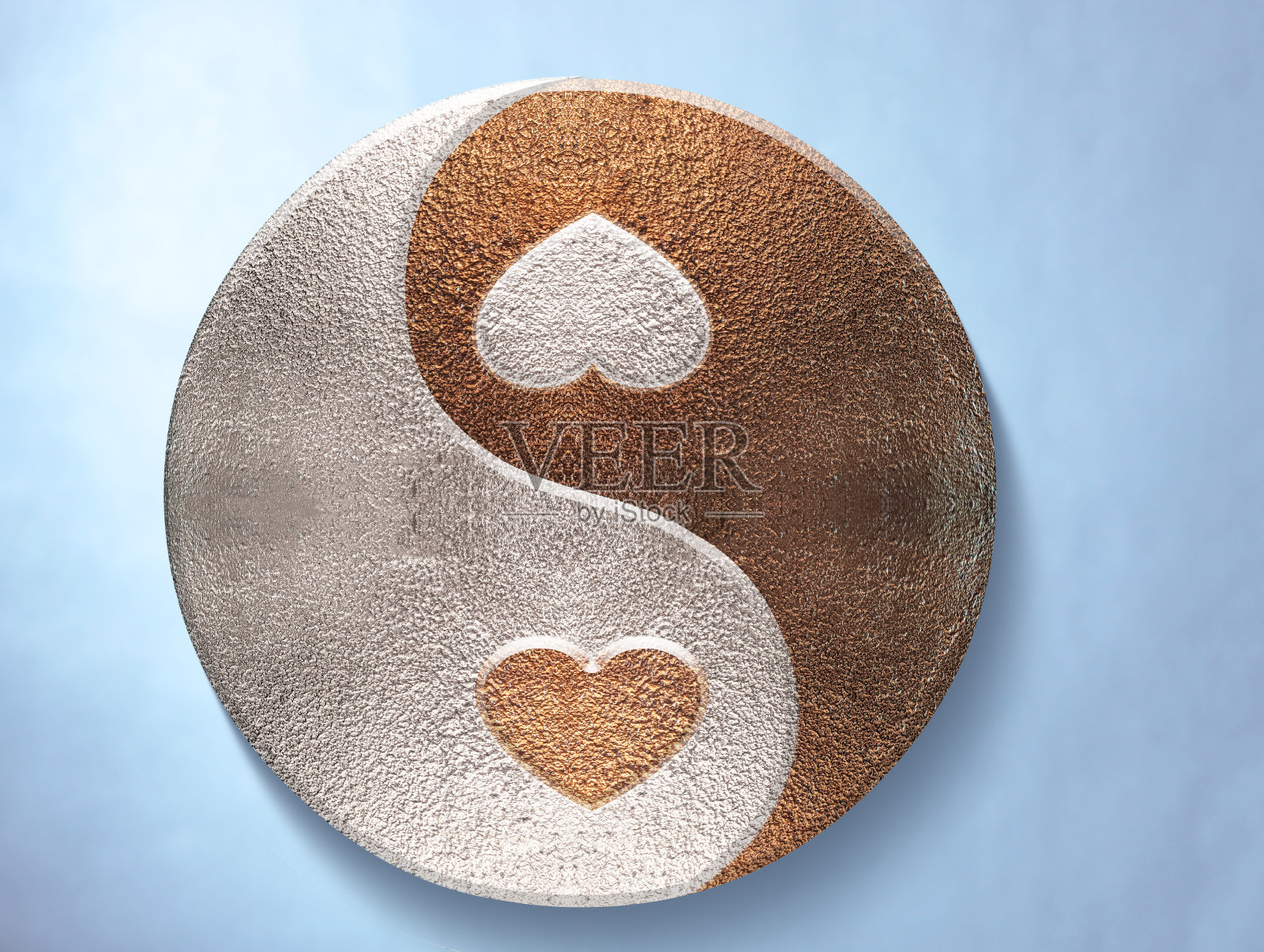 阴阳心征照片摄影图片