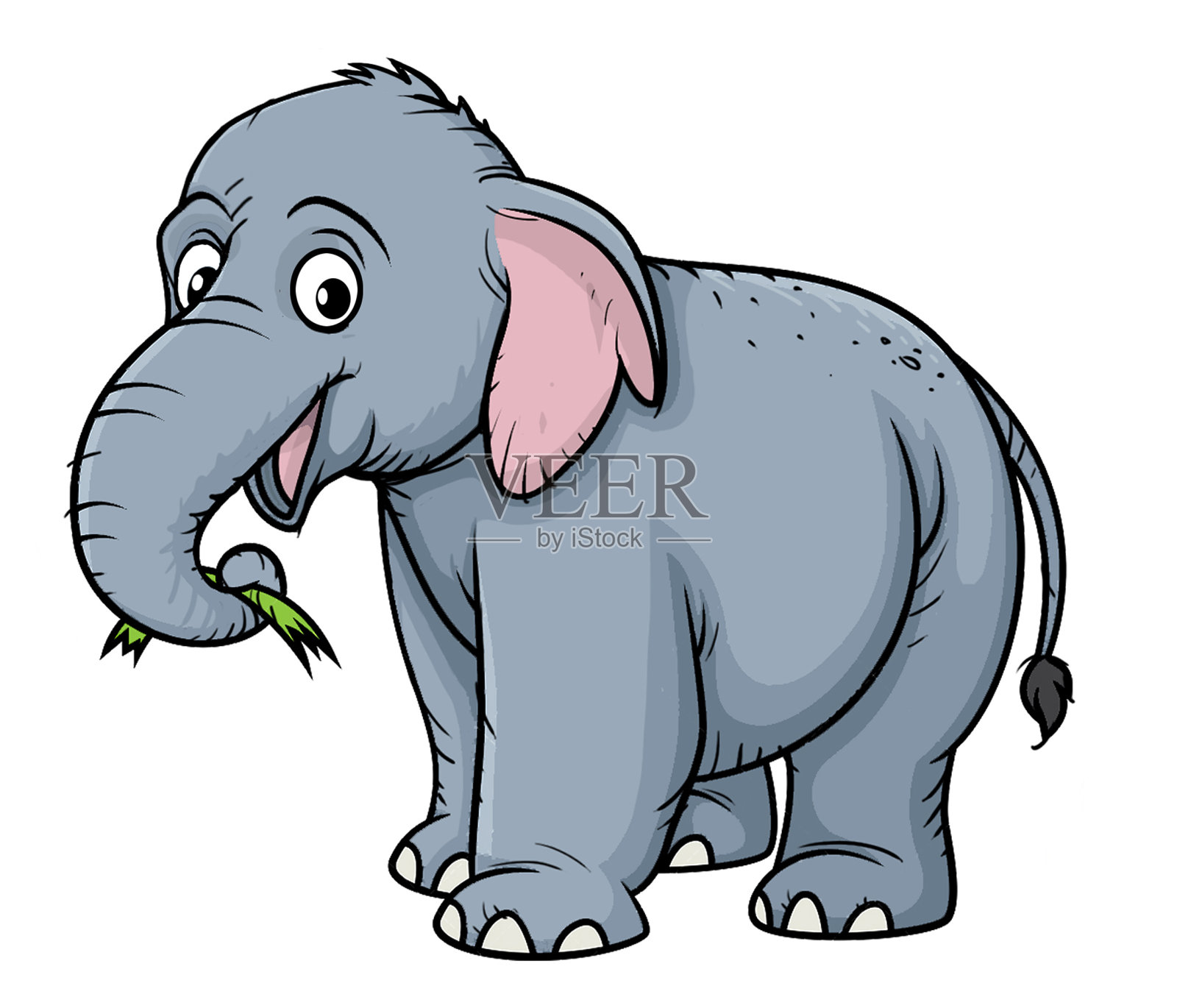 一头大象插画图片素材