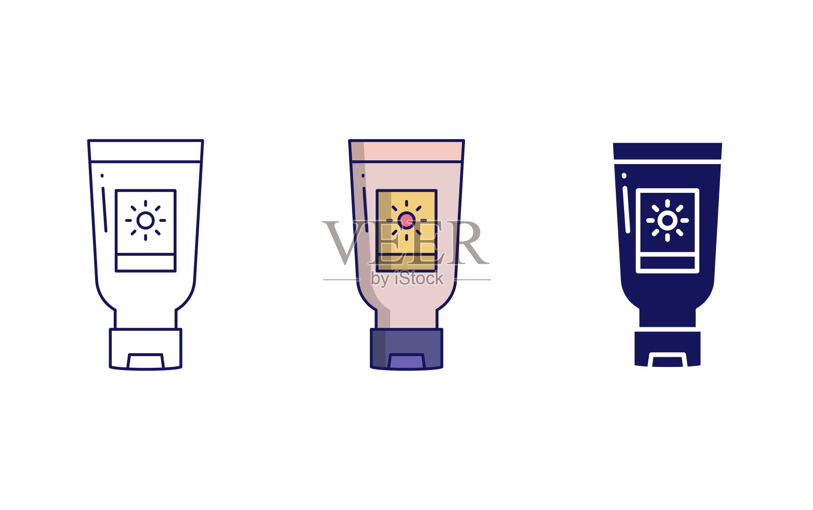 防晒矢量图标图标素材