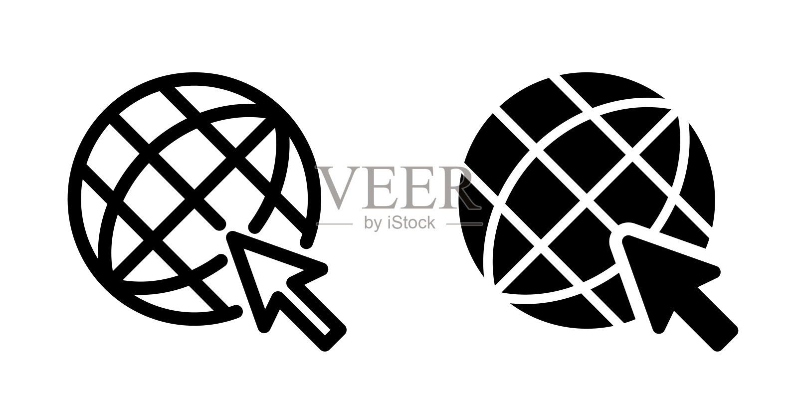 插图矢量图形的全球图标模板图标素材