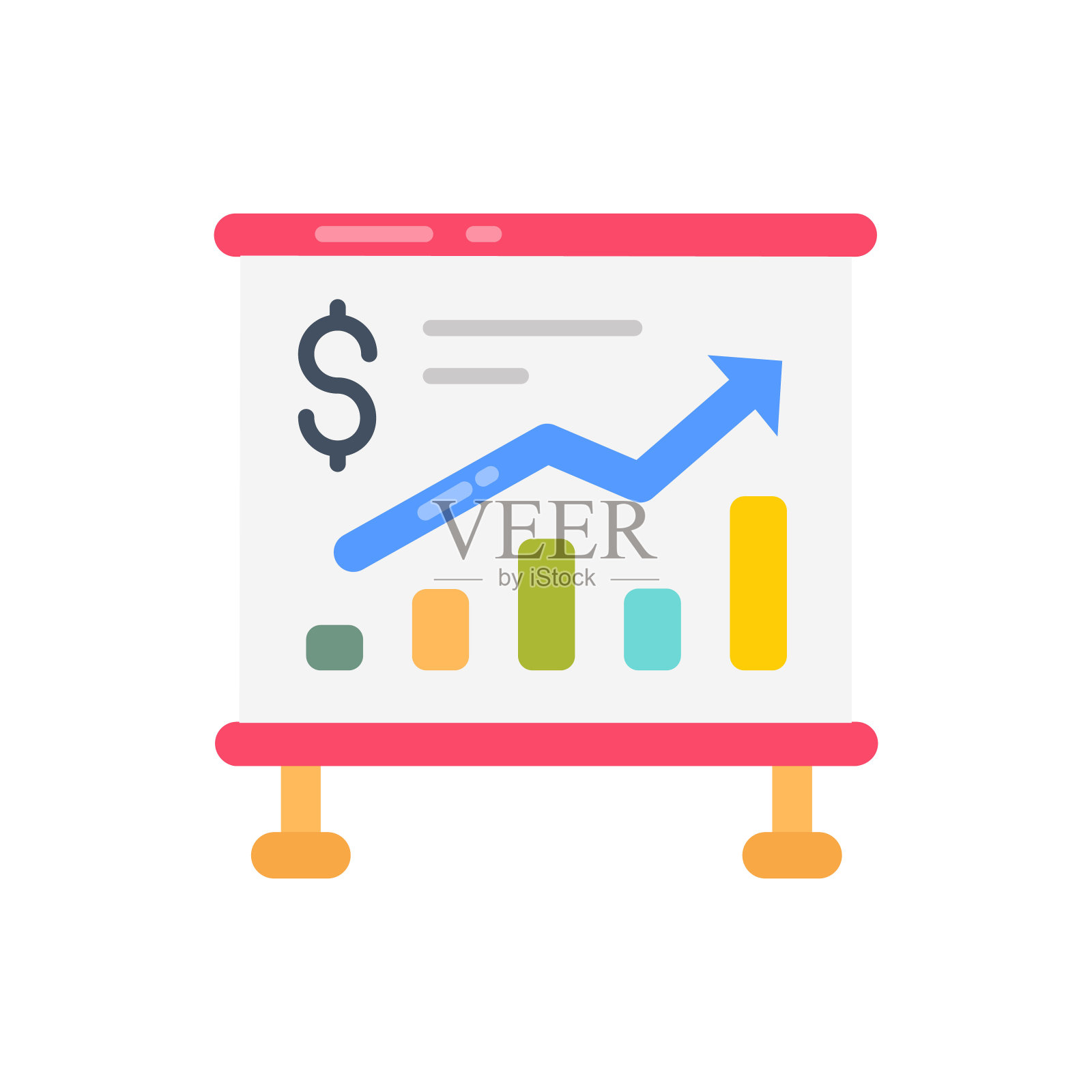 矢量收入图标。标识插画图片素材