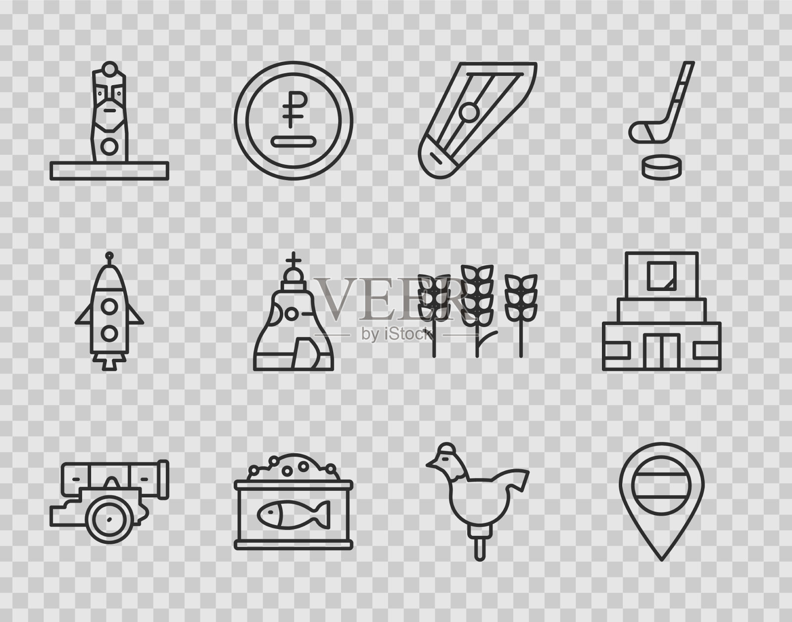 设置线炮位置俄罗斯坎克尔锡罐图标素材