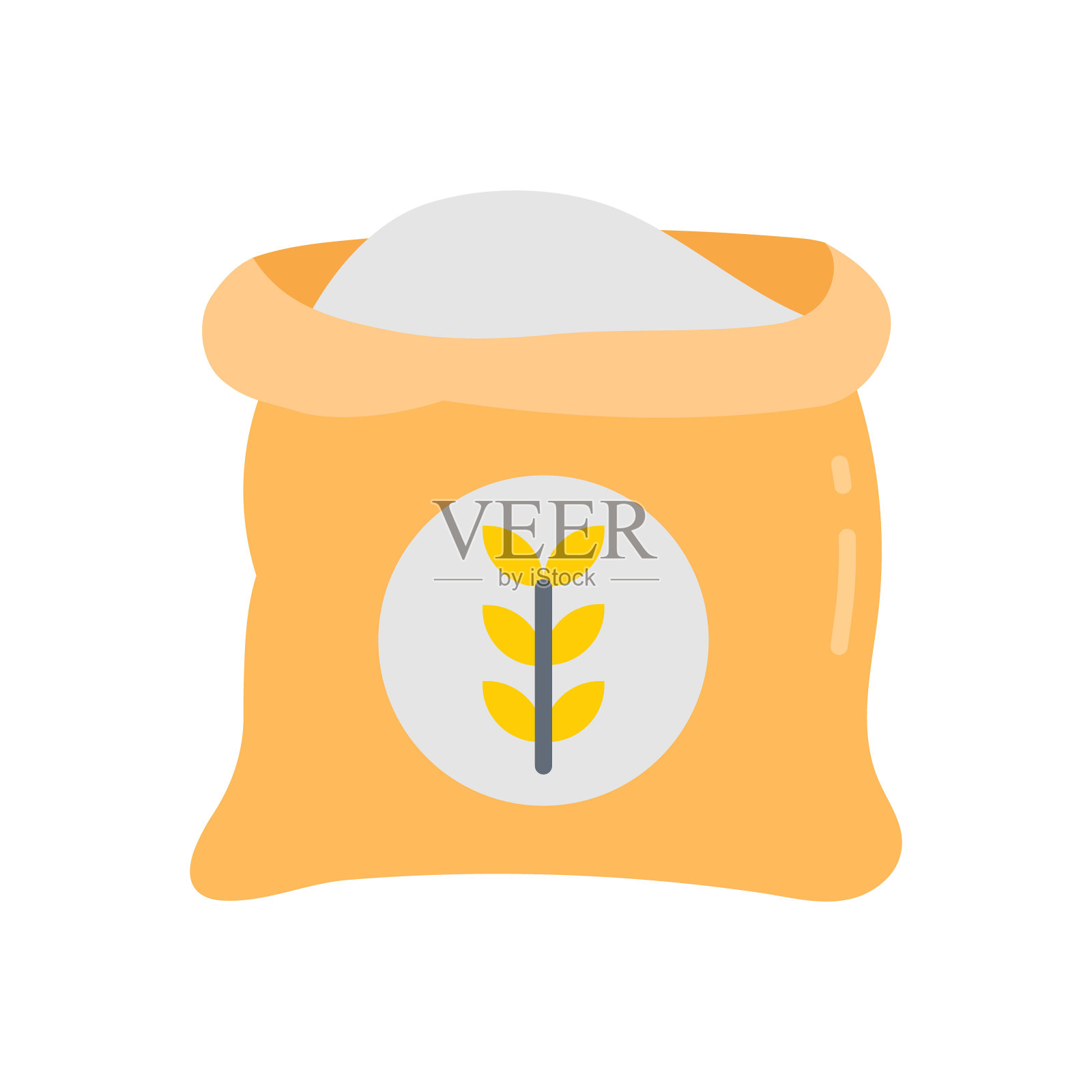 面粉图标在矢量。标识图标素材