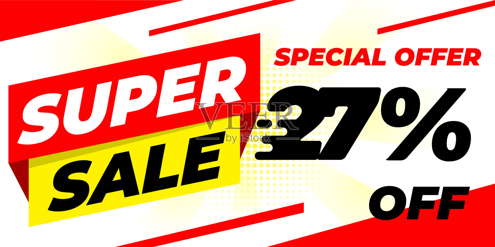 27打折横幅闪大超促销插画图片素材