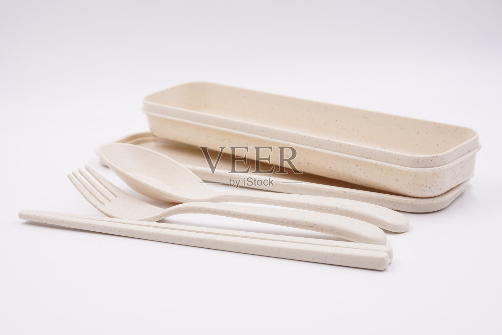 旅行餐具套装与案例照片摄影图片