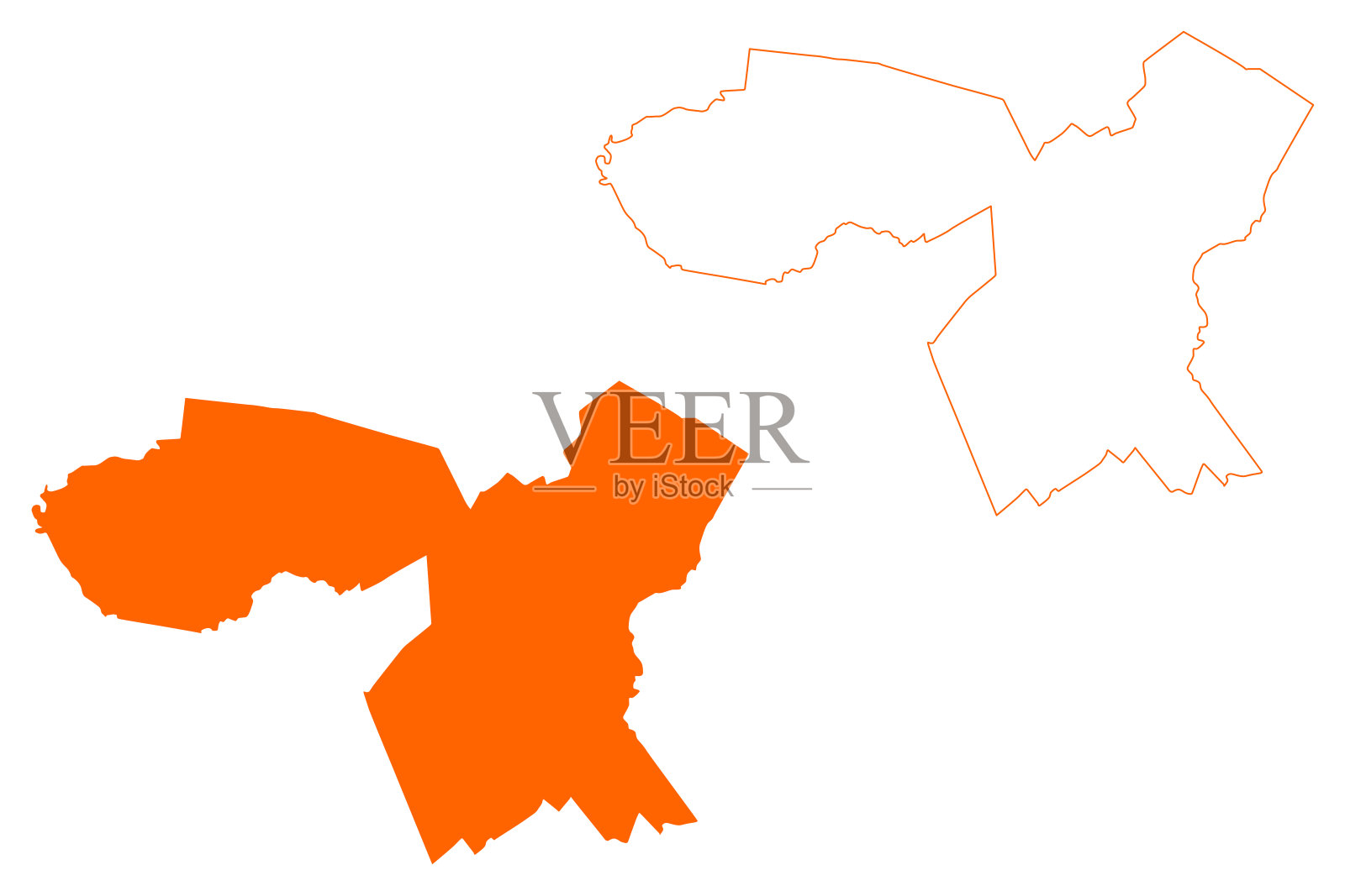 特温特兰德市(荷兰王国,荷兰,上艾塞尔或上艾塞尔省)地图矢量插图,涂鸦草图特温特兰德地图插画图片素材