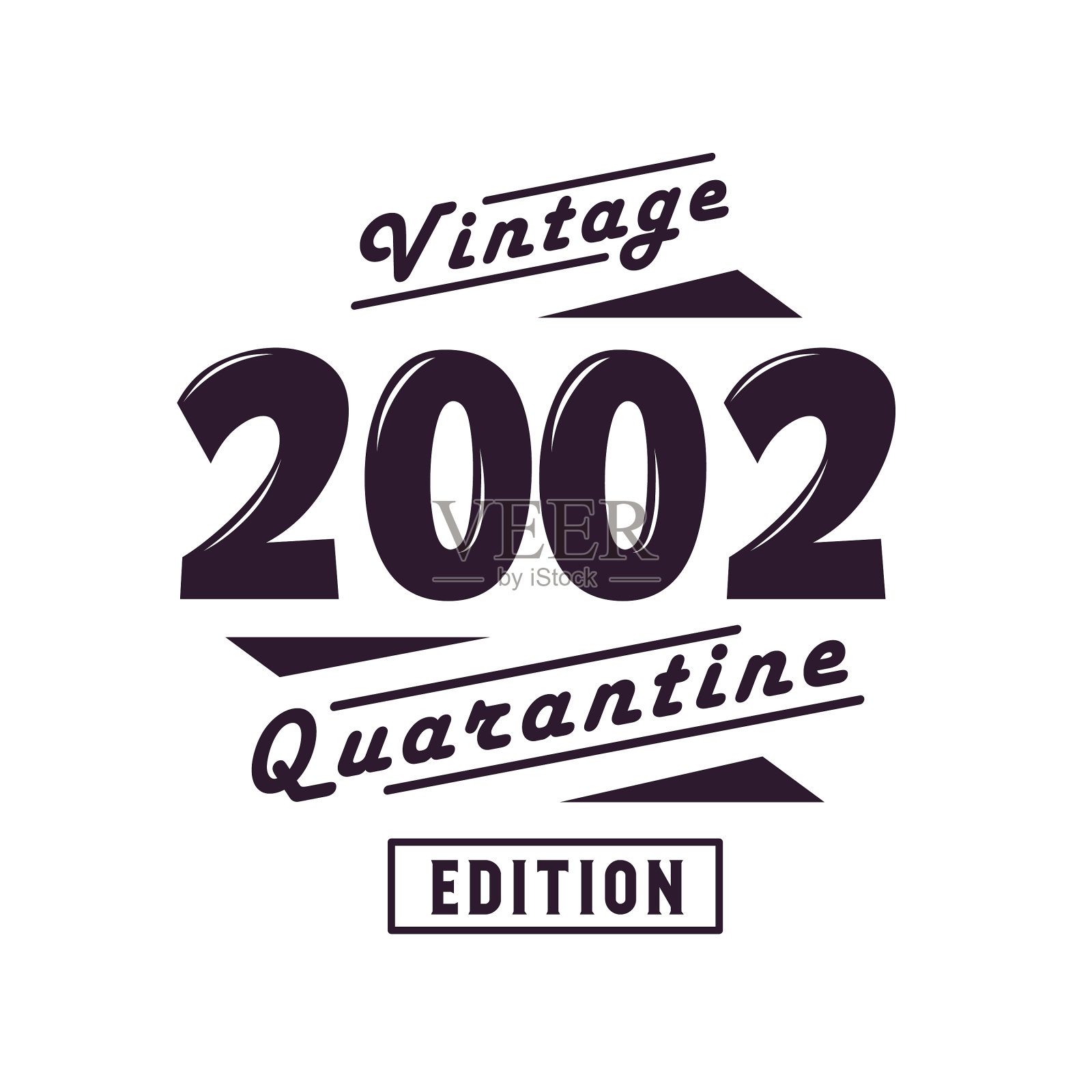 诞生于2002年的复古年份2002年生日插画图片素材