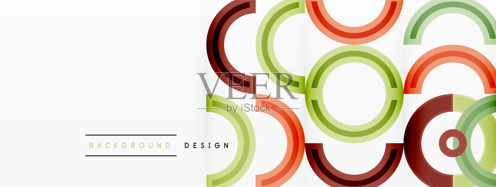 彩色圆形抽象背景模板插画图片素材