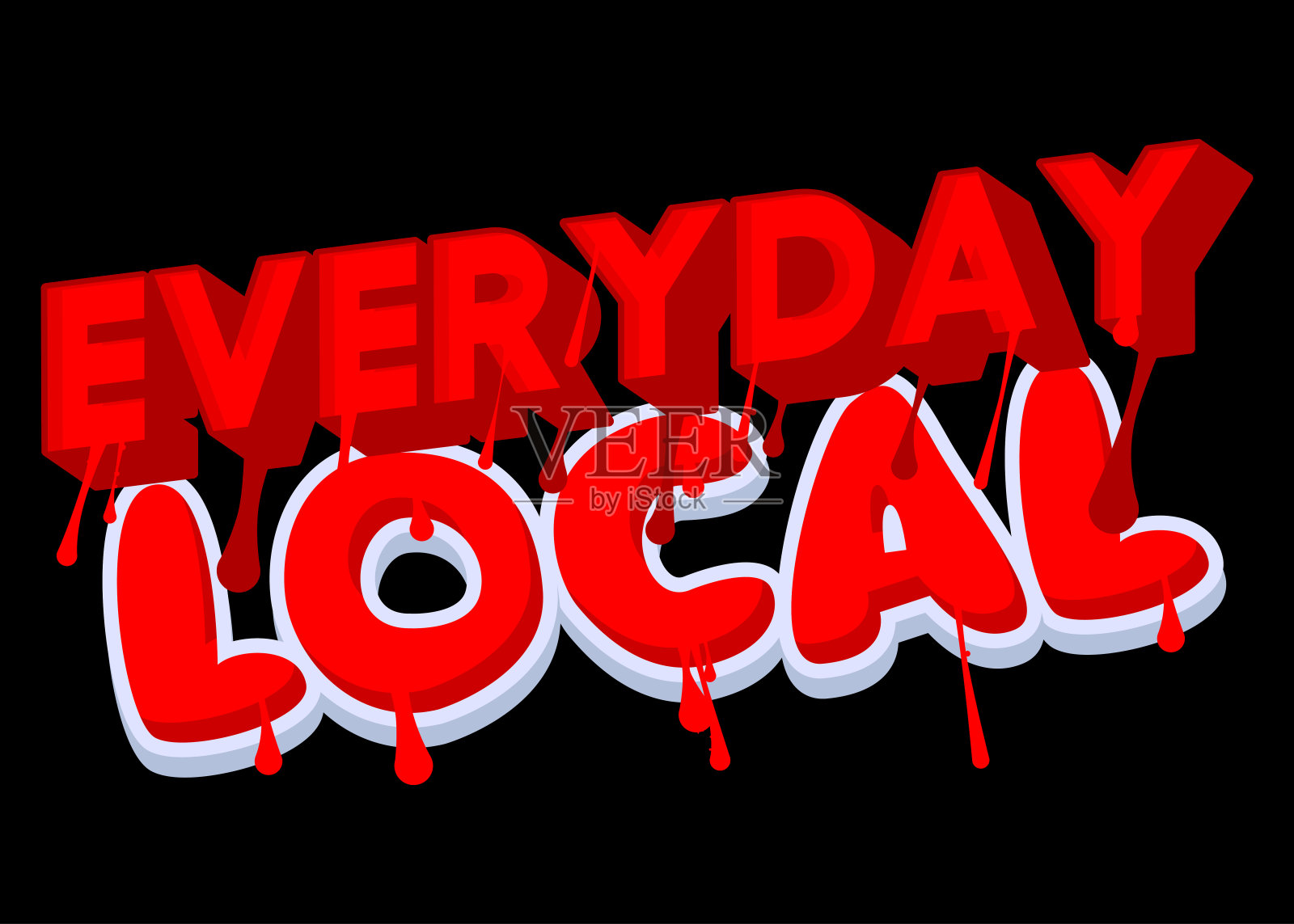 日常的地方。涂鸦标签。抽象的现代街头艺术装饰表现为城市绘画风格。插画图片素材