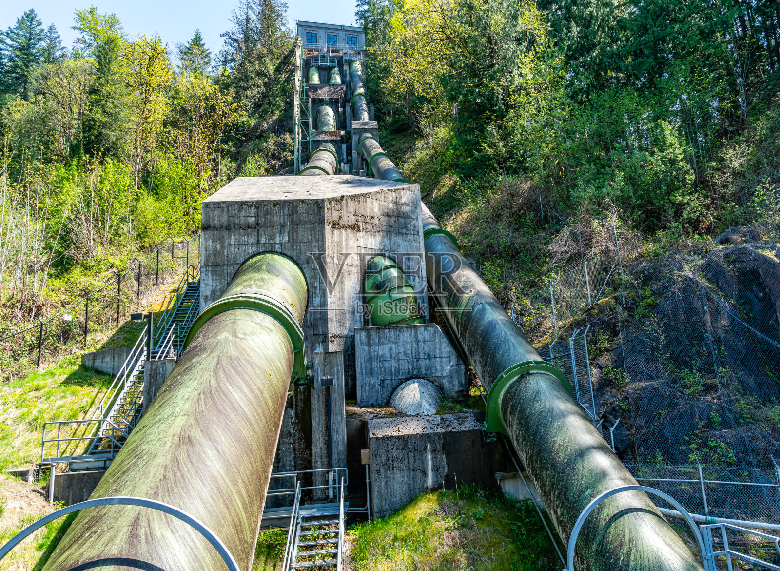 水电站管道照片摄影图片