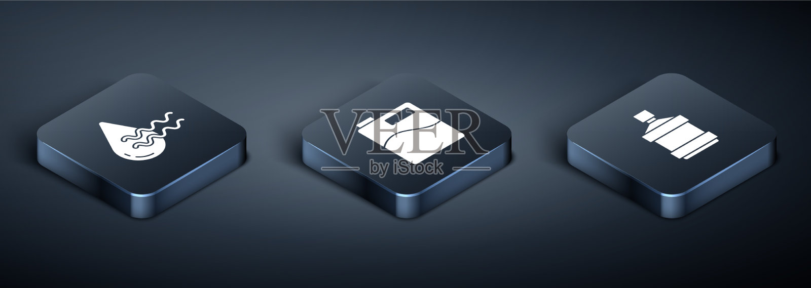 设置等距循环清洁水大瓶用图标素材