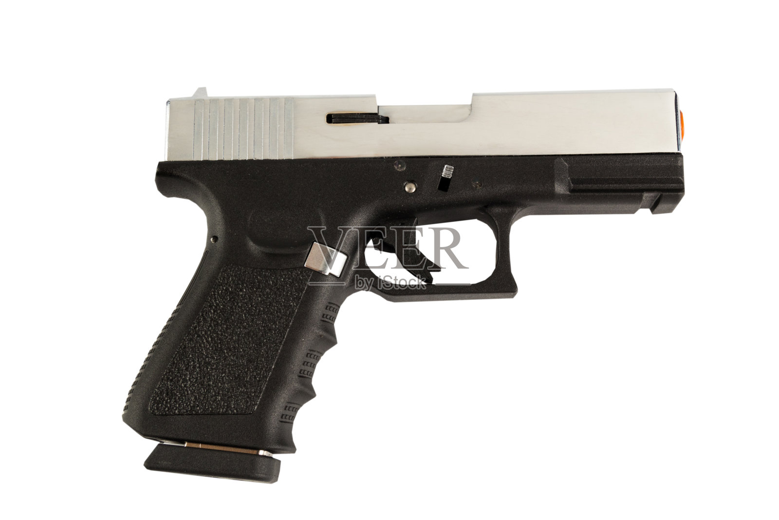 枪孤立在白色背景上。照片摄影图片