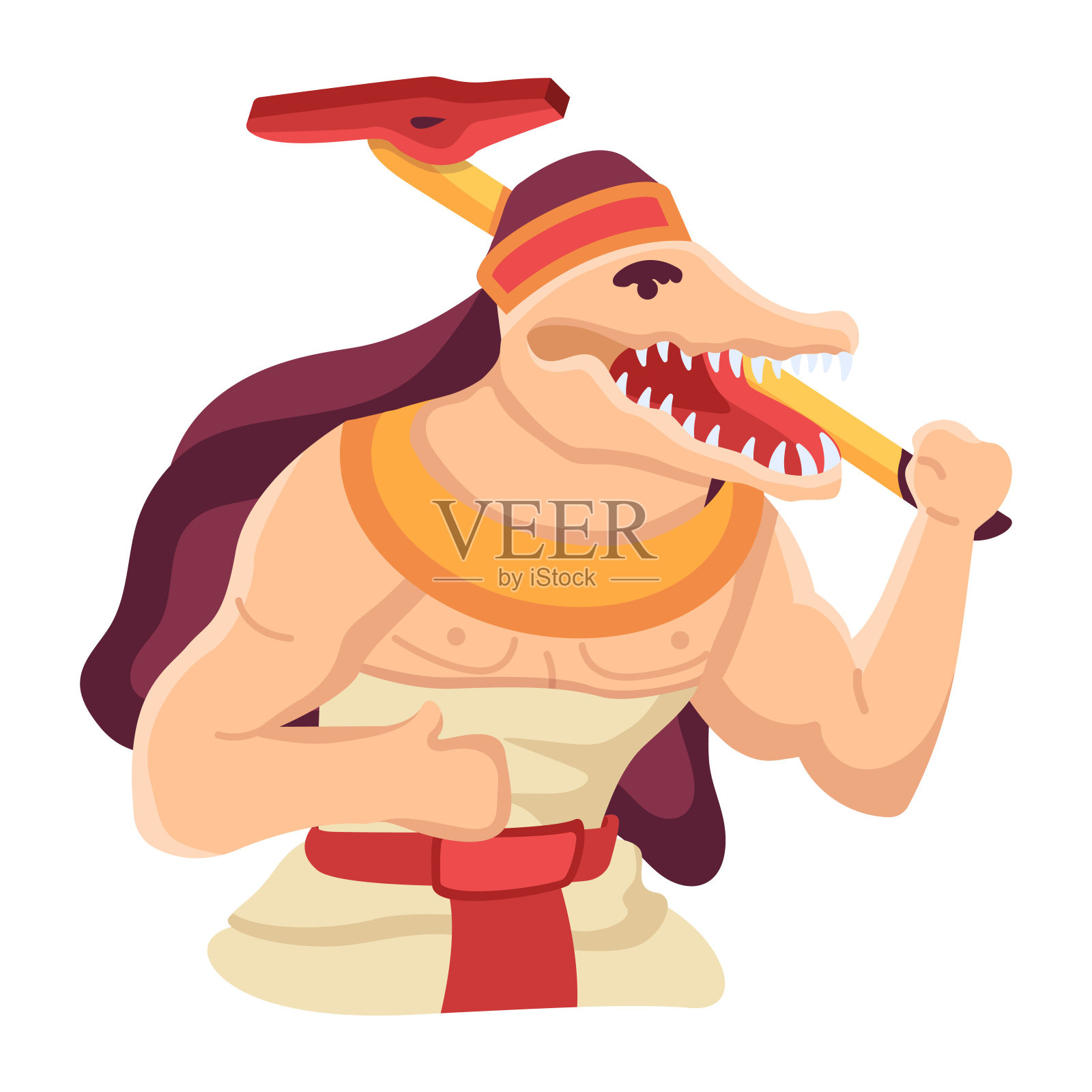 Taweret神插画图片素材